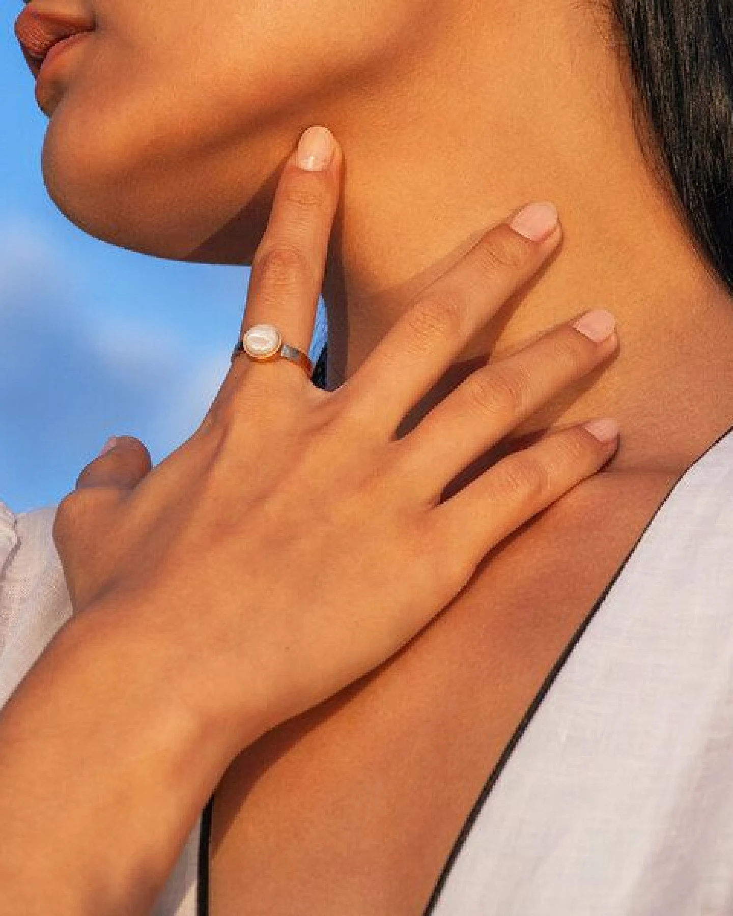 ALEXASCHA Größenverstellbarer Ring mit Stein – Ansicht 3