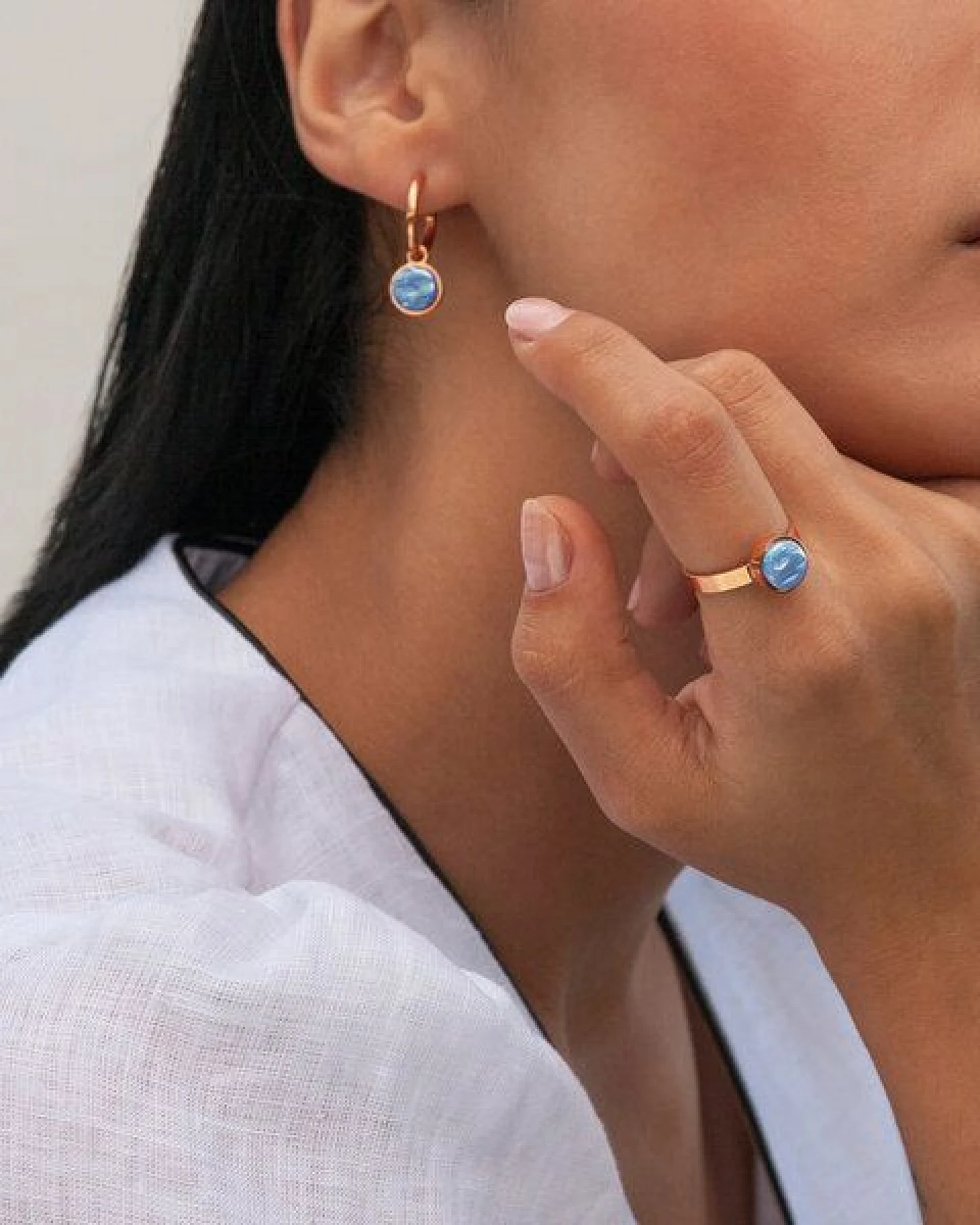 ALEXASCHA Größenverstellbarer Ring mit Stein – Ansicht 2