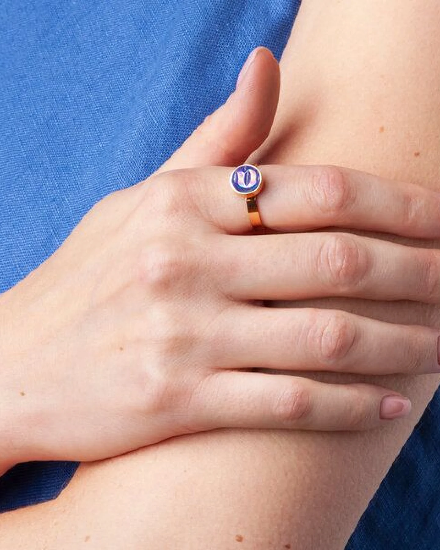 ALEXASCHA Größenverstellbarer Ring mit Stein – Ansicht 2