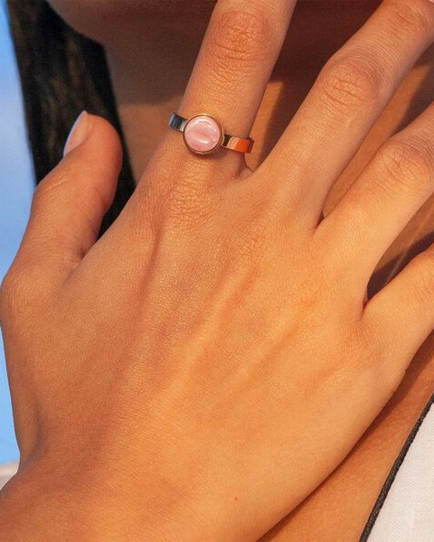 ALEXASCHA Größenverstellbarer Ring mit Stein – Ansicht 2