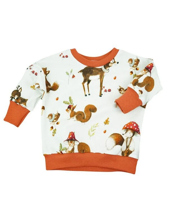 Sternchenwolke BIO Langarmshirt "Waldtiere"