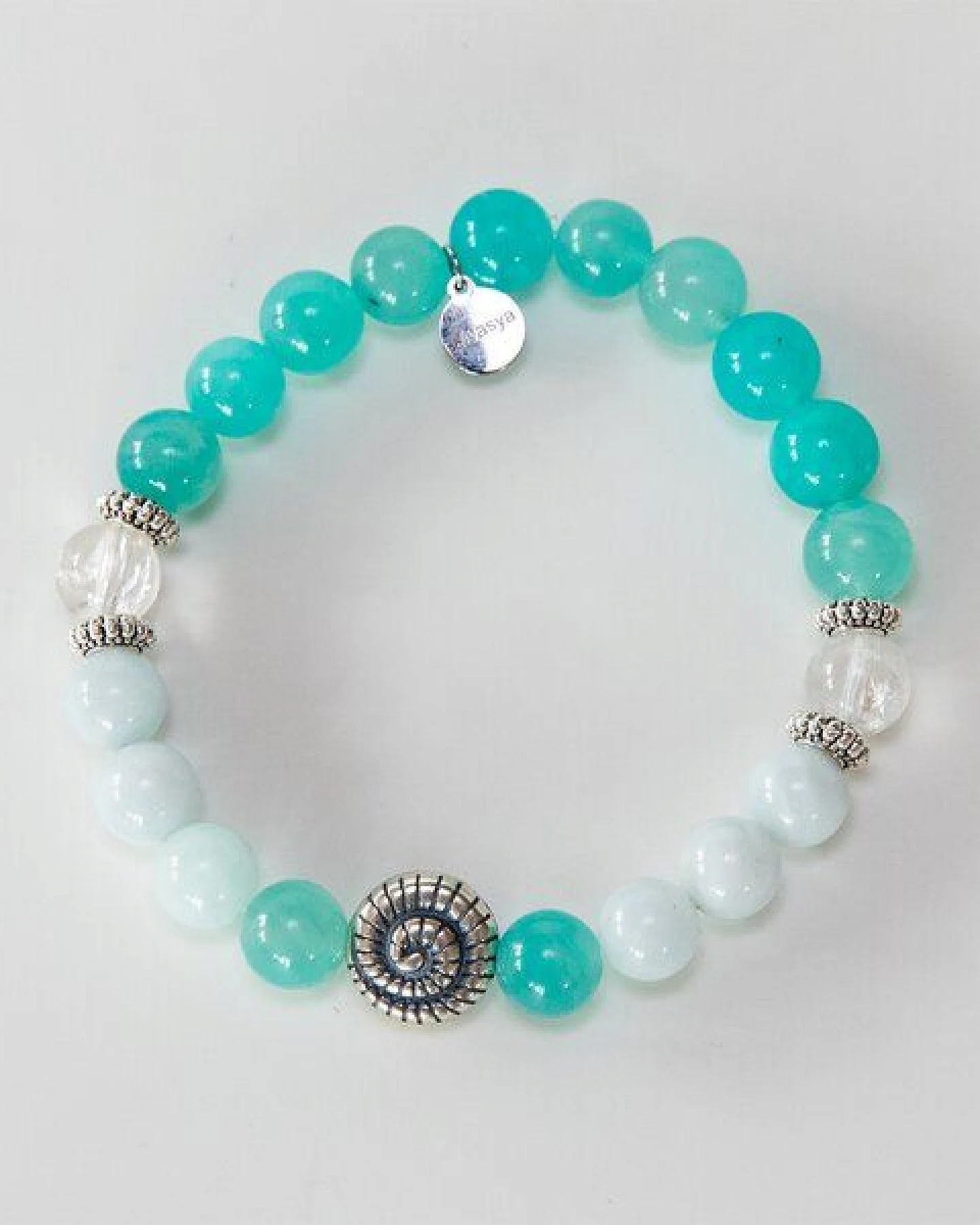 Divasya Armband "Ibiza" aus Amazonit, Aquamarin & Bergkristall – Ansicht 2