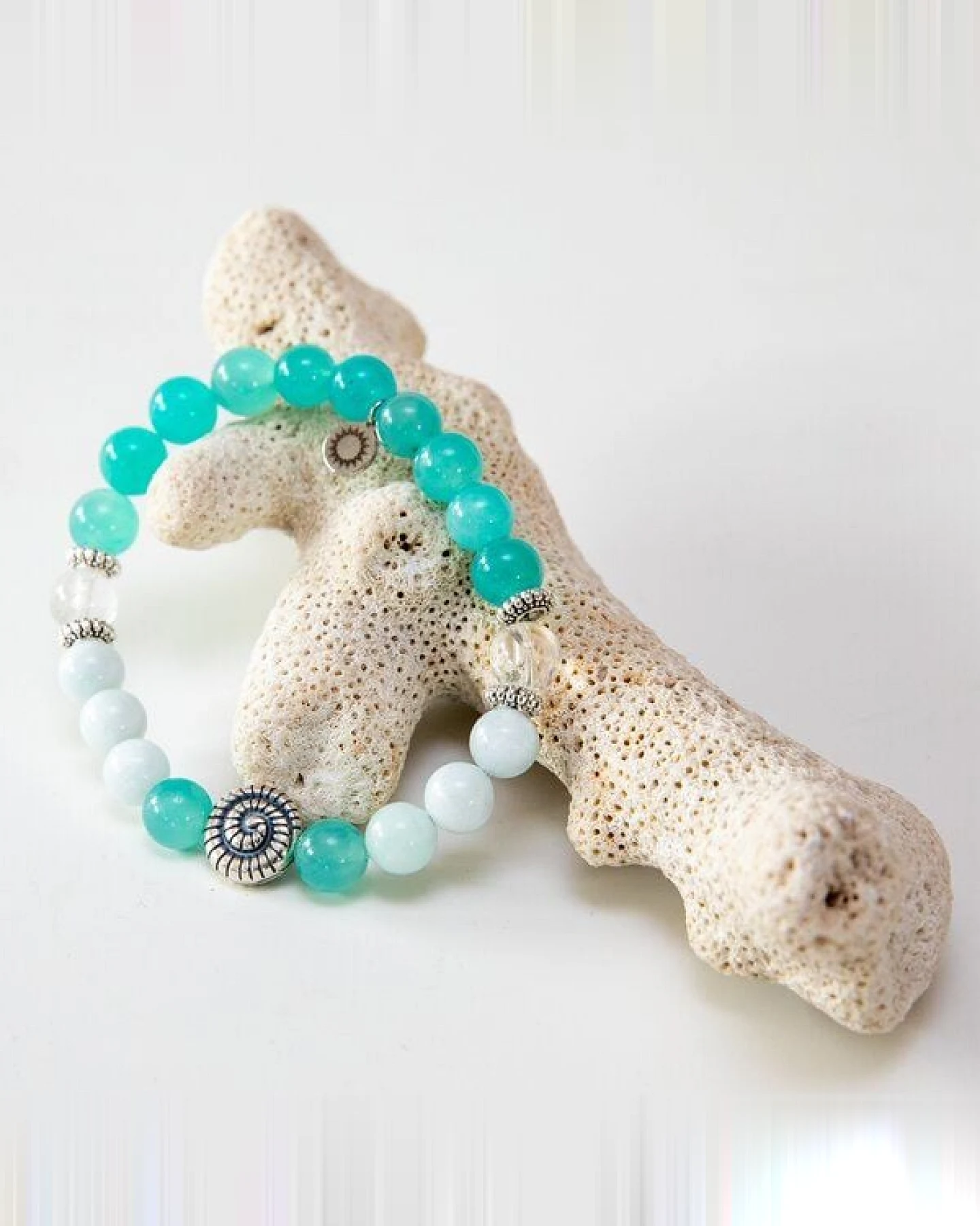 Divasya Armband "Ibiza" aus Amazonit, Aquamarin & Bergkristall – Ansicht 4