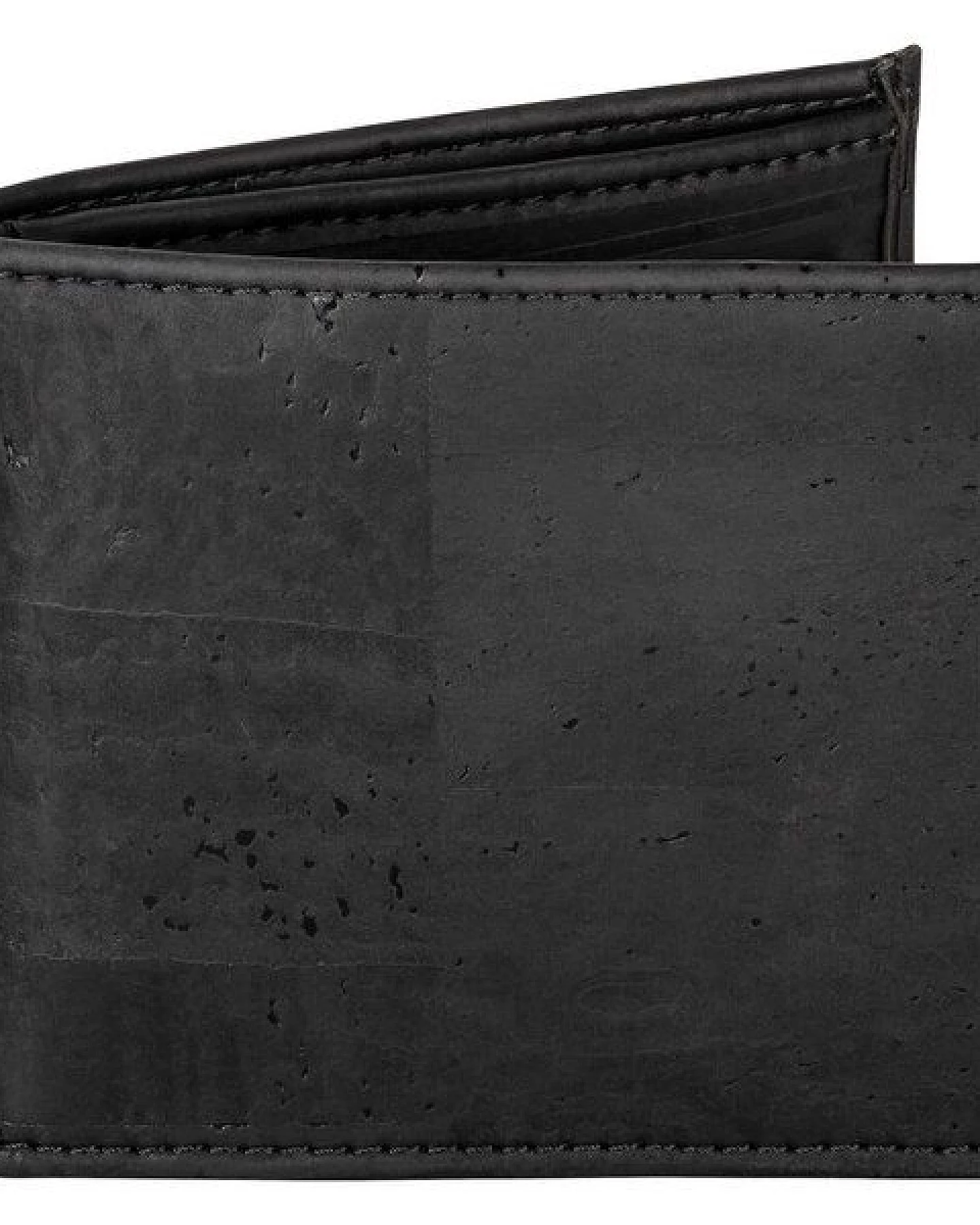 Kork-Deko Kompakte Geldbörse aus schwarzem Kork – Ansicht 2