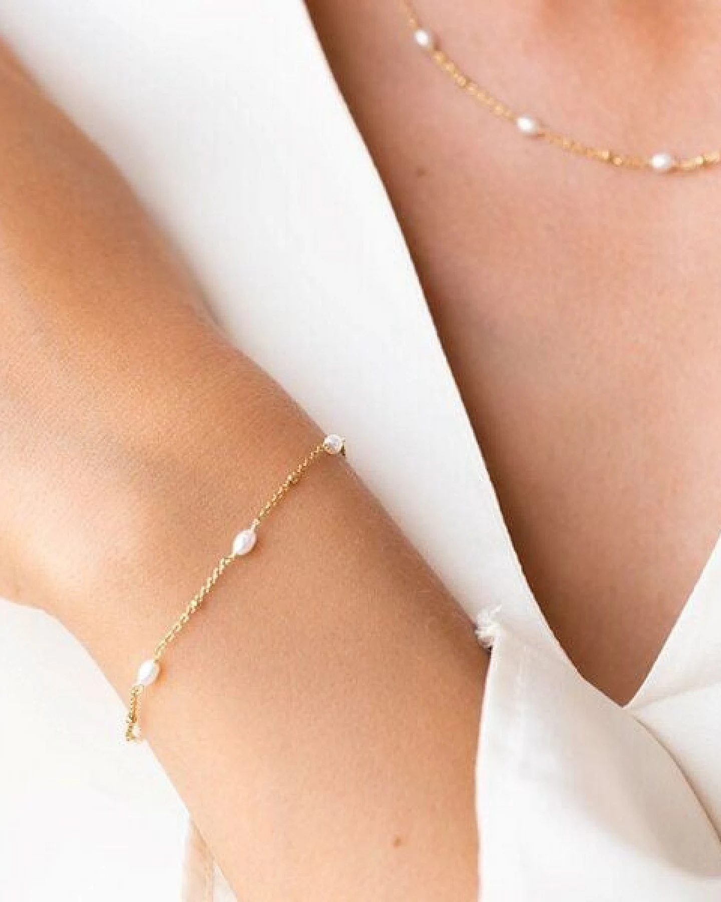 Eppi Silbernes Armband mit Perlen Malakai – Ansicht 3