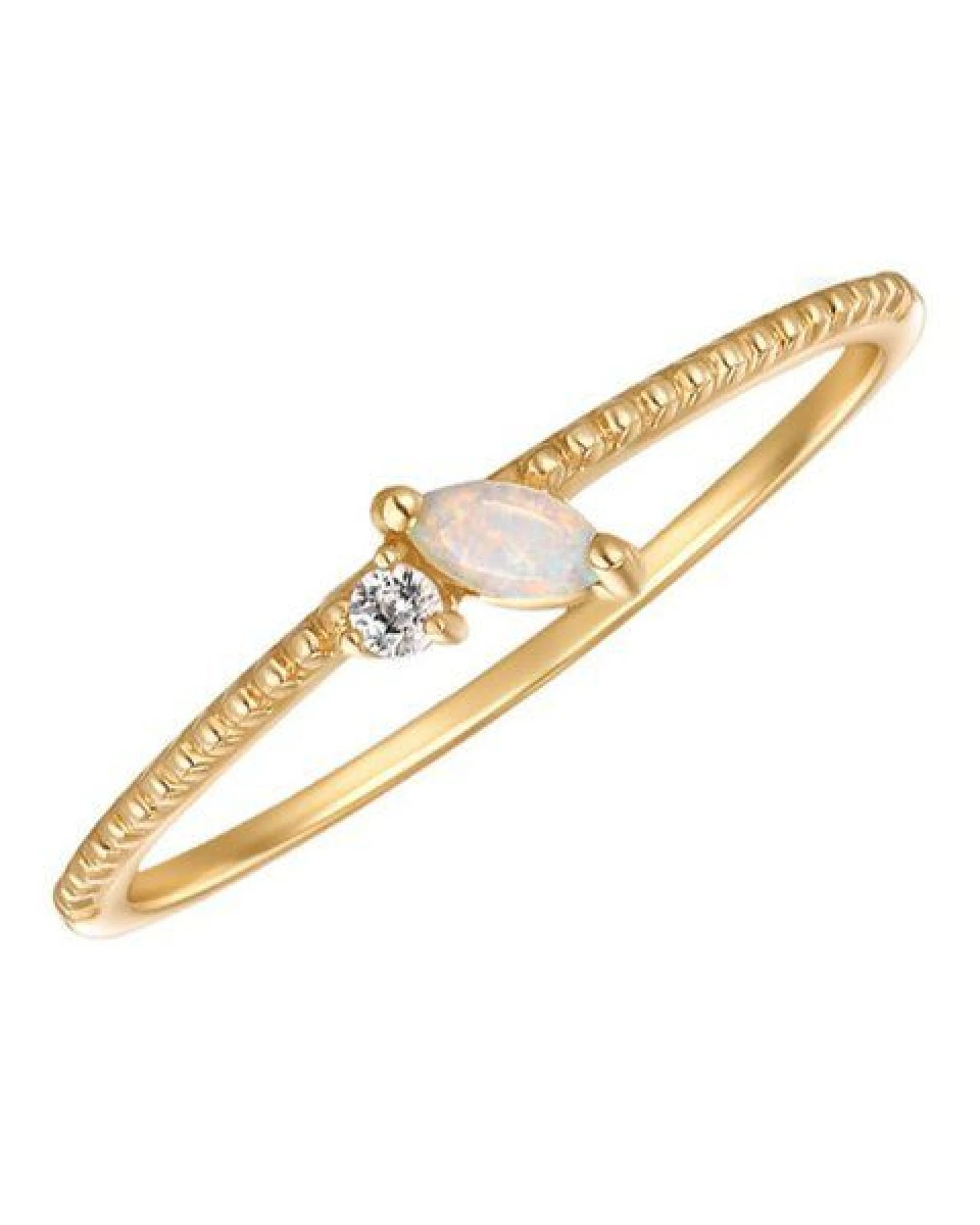 Eppi Goldener Ring mit Opal und Saphir Mariana – Ansicht 2