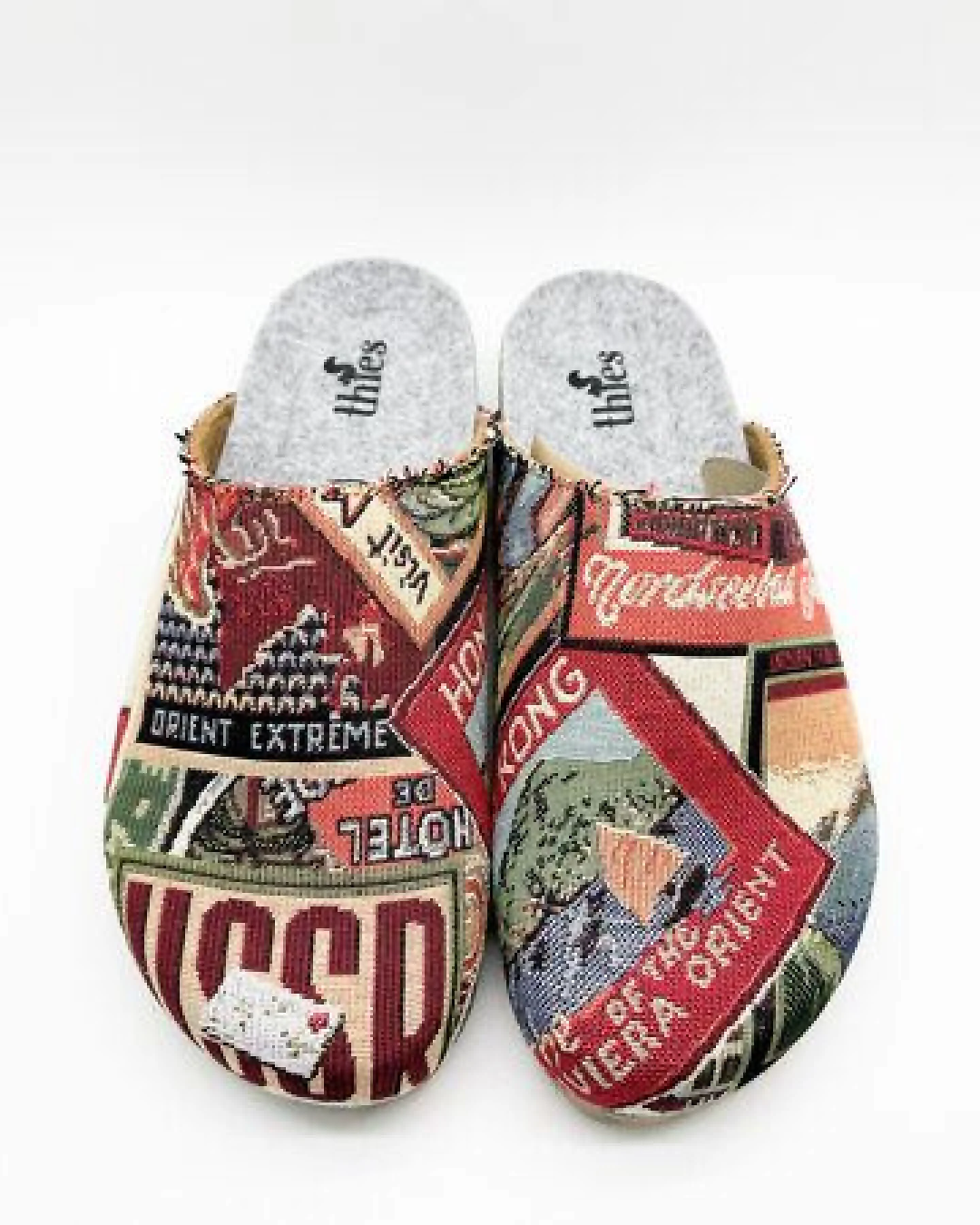 Veganer "thies ® Eco World Travel Clog" aus gewebtem Textil – Ansicht 2