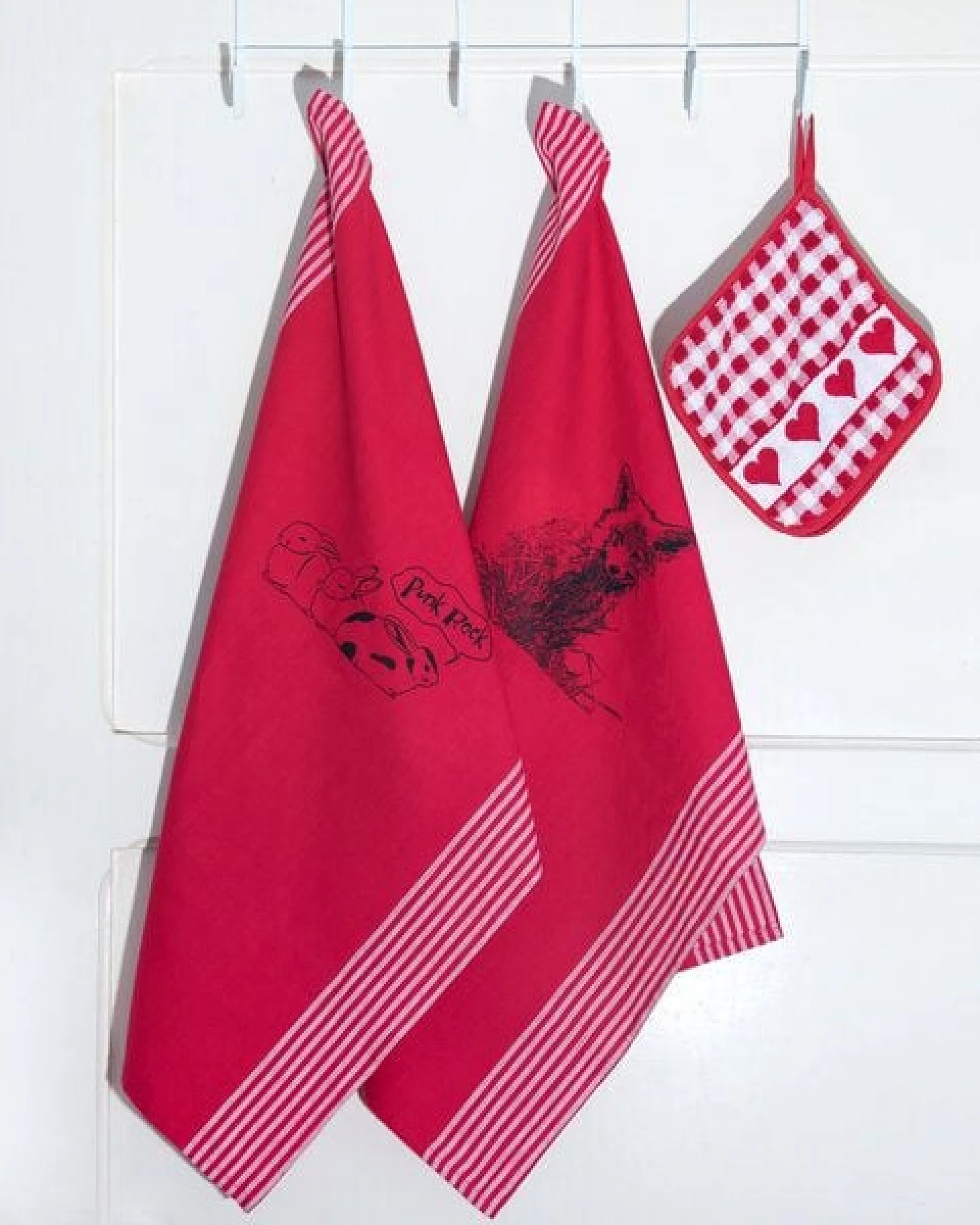 Hirschkind Bio & Fair-Trade-Geschirrtuch "Junger Fuchs" rot – Ansicht 4