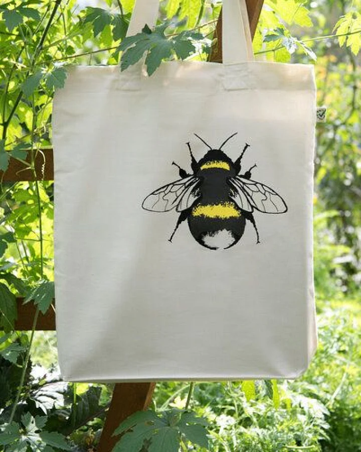 Hirschkind Bio-Fashion-Bag "Erdhummel" - handbedruckt