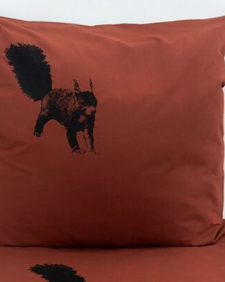 Hirschkind Bio-Kopfkissenbezug 'Eichhörnchen' foxy