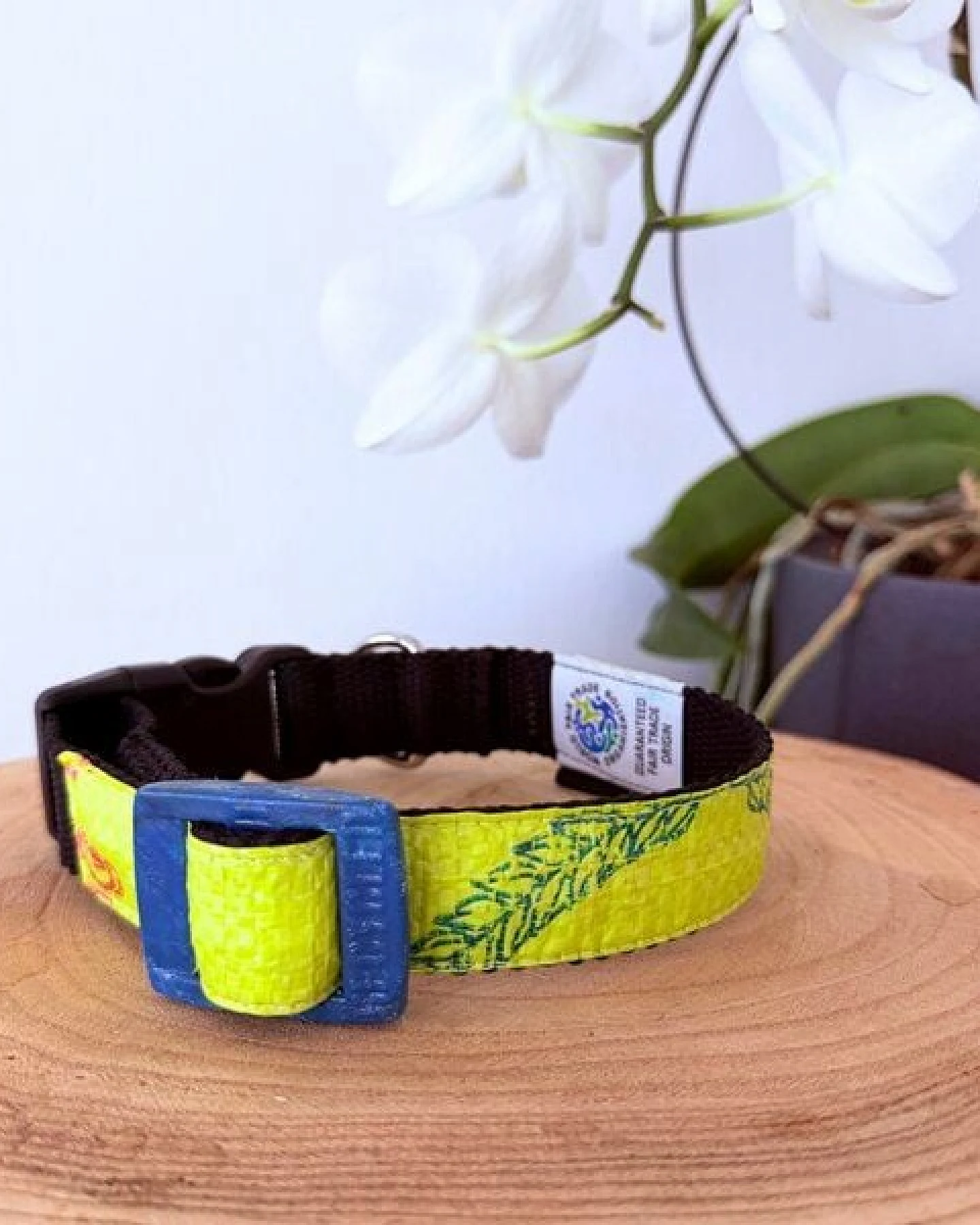 GOOPSI Hunde Halsband Upcycling aus Reissack, Halsband handgefertigt & Fairtrade – Ansicht 2
