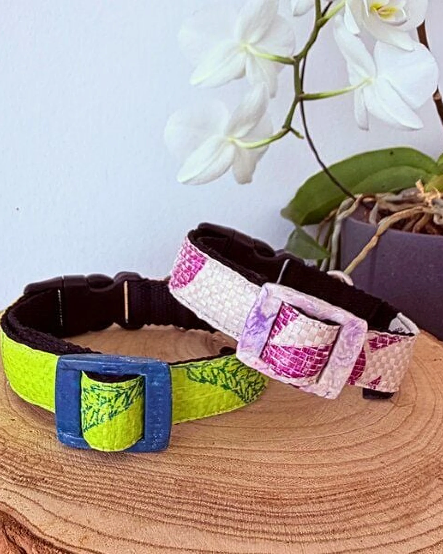 GOOPSI Hunde Halsband Upcycling aus Reissack, Halsband handgefertigt & Fairtrade – Ansicht 2