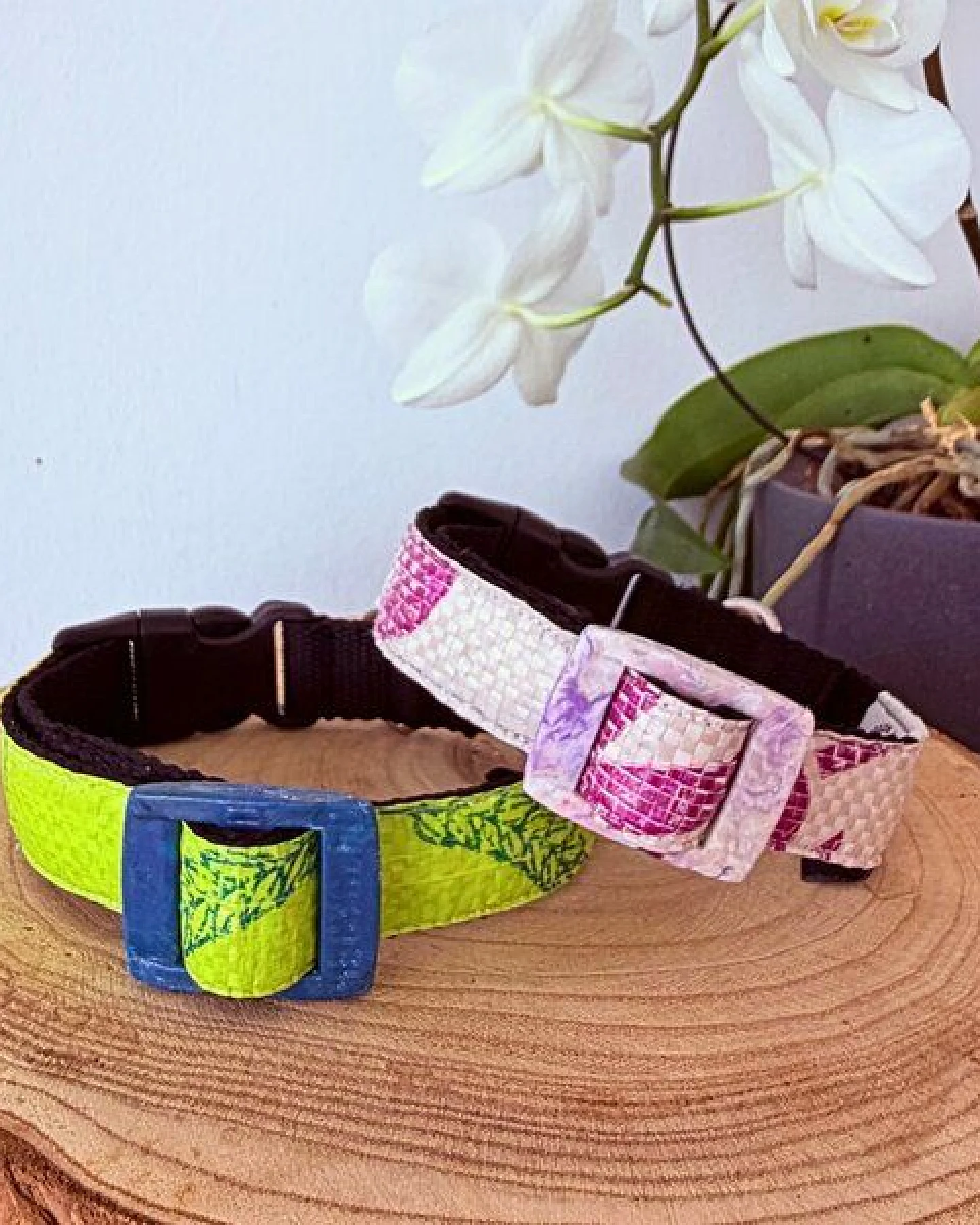 GOOPSI Hunde Halsband Upcycling aus Reissack, Halsband handgefertigt & Fairtrade – Ansicht 2