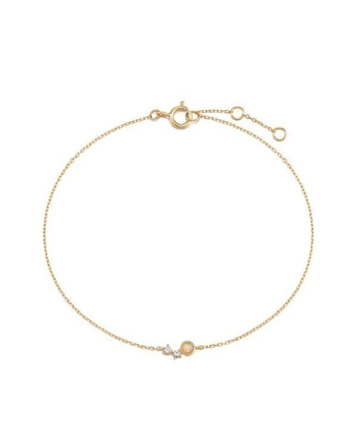 Eppi Goldenes Armband mit Opal und Saphiren Petia