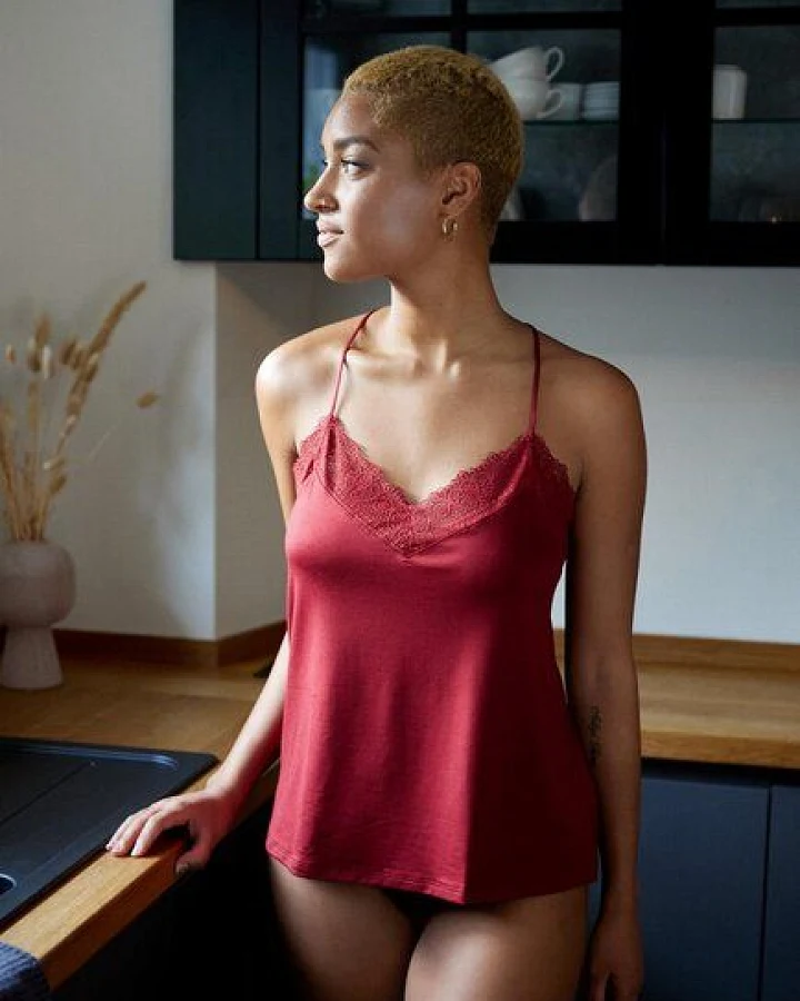 Coco Malou Spitzen-Top Camisole Leo aus Tencel