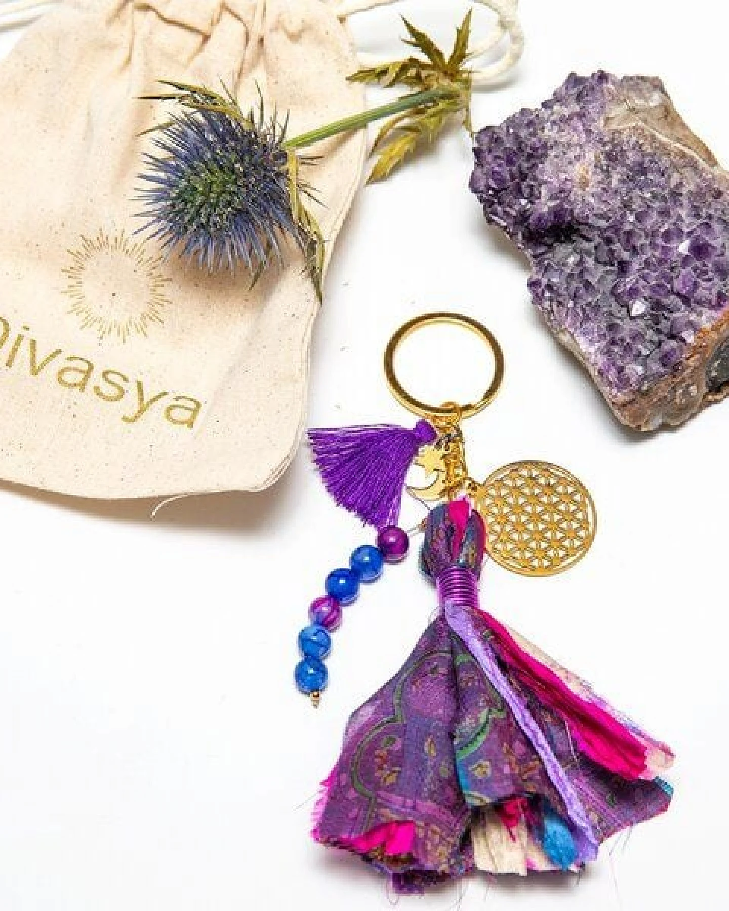 Divasya Schlüsselanhänger "Happy Yogini" – Ansicht 2