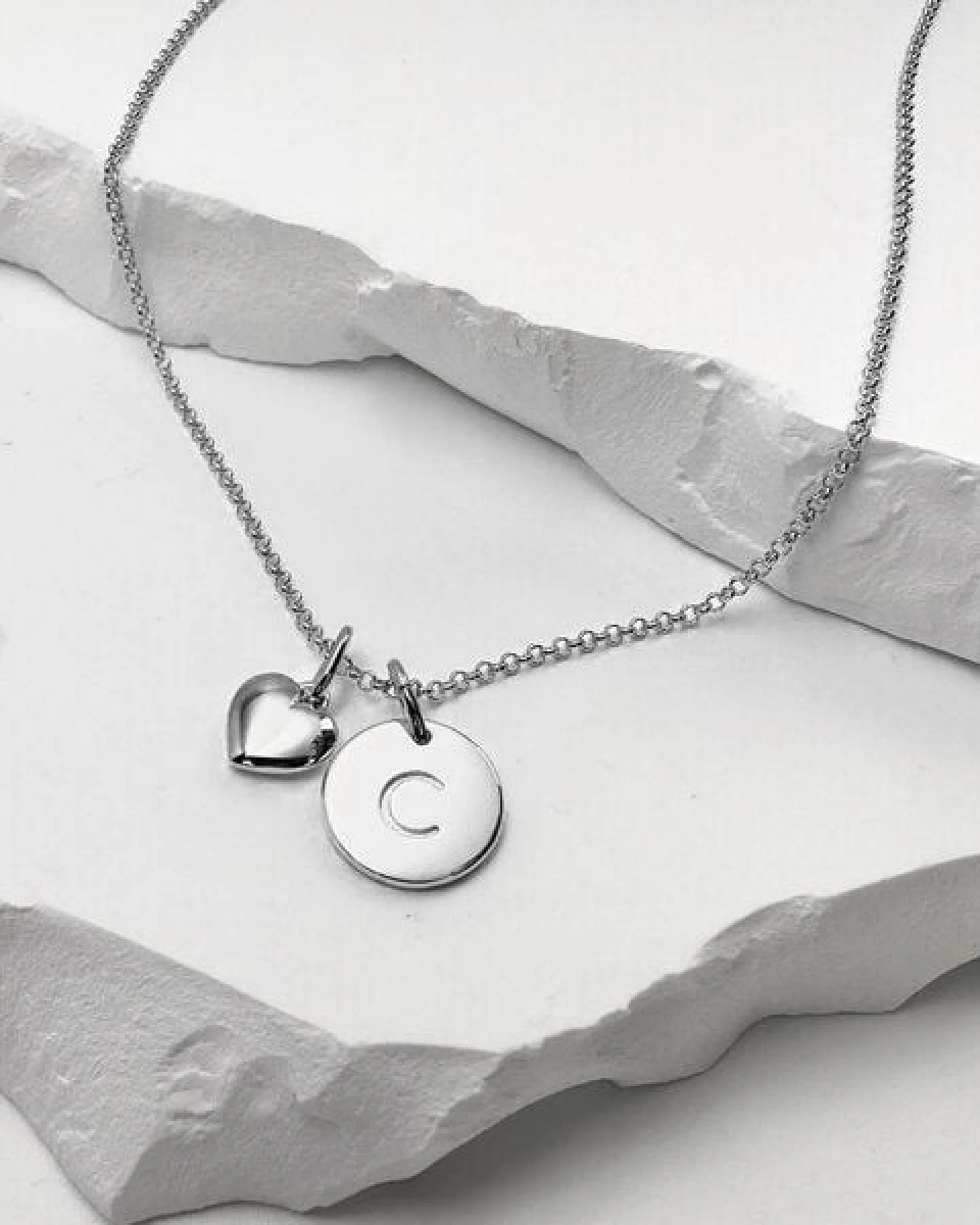 MOANINA Kette Buchstabe Initialen 925 Silber - 3 Längen – Ansicht 3