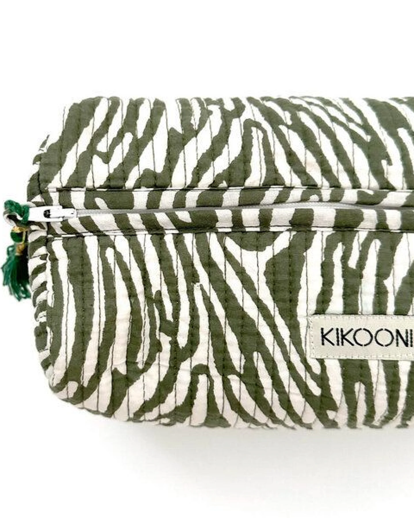 KIKOONI handgefertigte Kosmetiktasche "Desert Zebra" – Ansicht 3