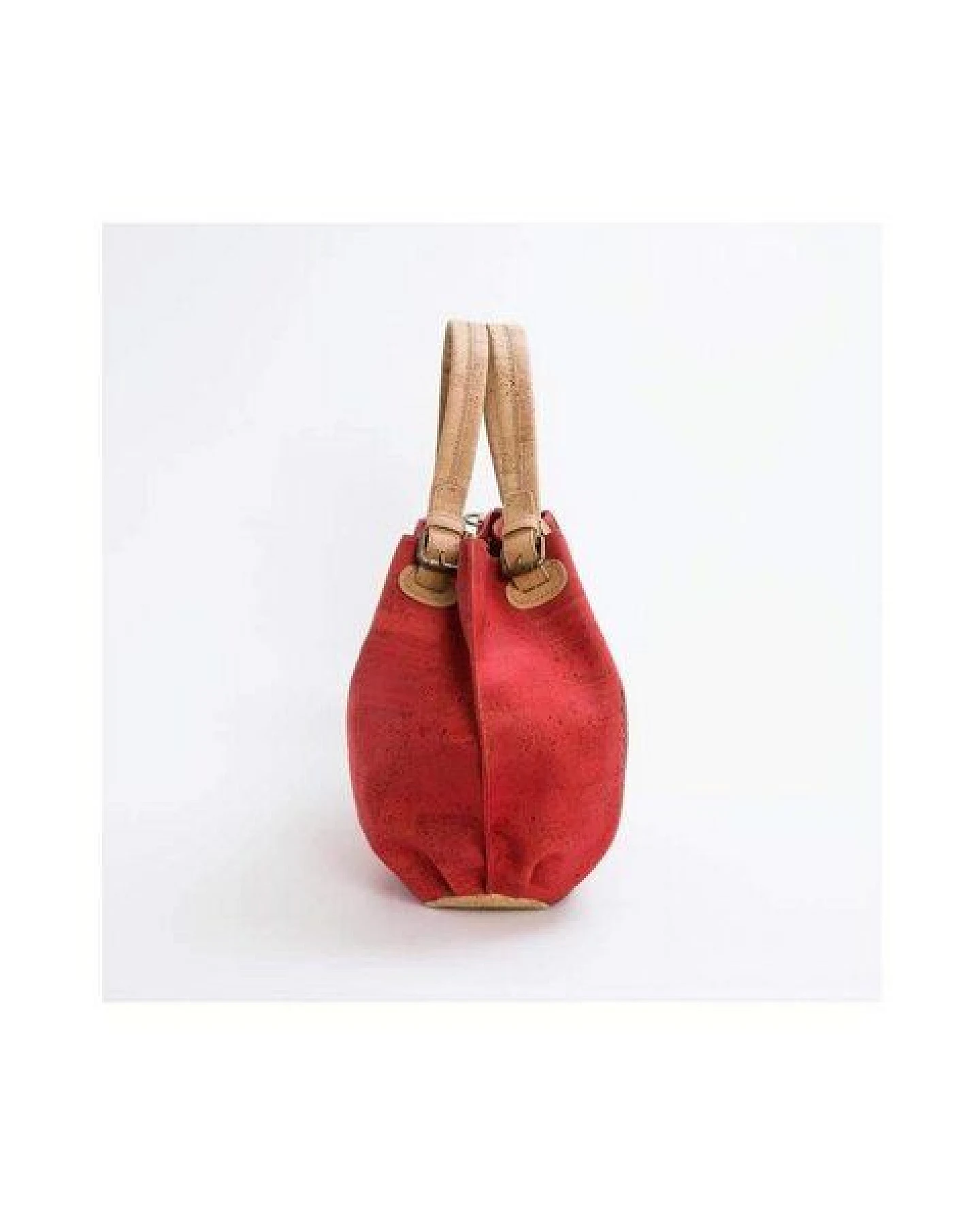 Kork-Deko Einzigartige Kork-Handtasche in auffälligem Rot mit einmaligem Muster – Ansicht 3