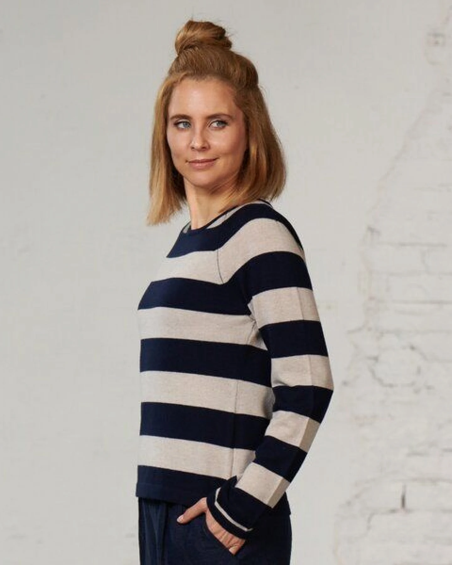 CON_STANT Streifen Strickpulli 100% Merinowolle (kbT) – Ansicht 2