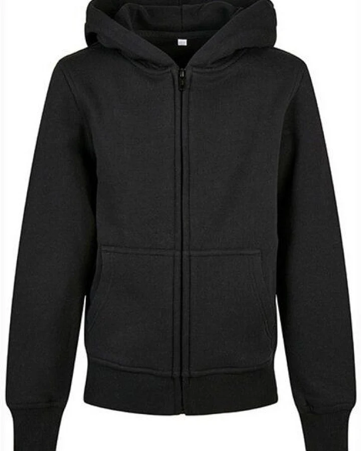 Build Your Brand Kids´ Organic Basic Sweatjacke mit Kapuze