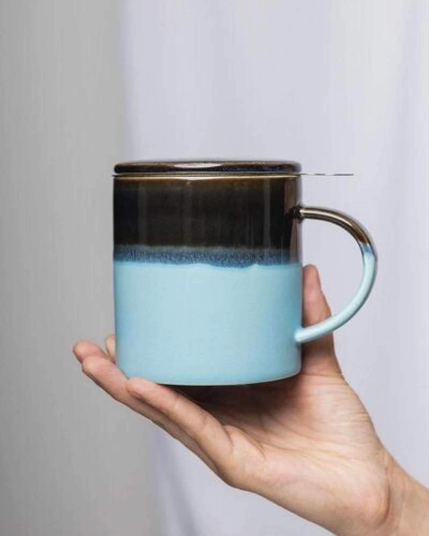 TRANQUILLO Teetasse mit Teesieb Industrial, 410ml POR658, POR659, POR660 – Ansicht 4