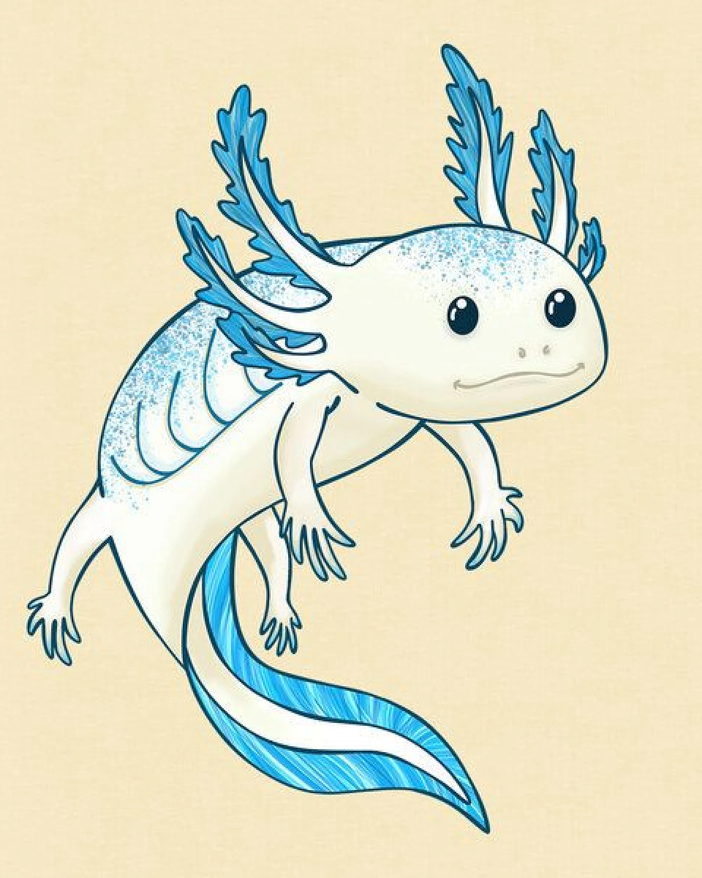 Spangeltangel Kinder-Sweatshirt "Axolotl" – Ansicht 2