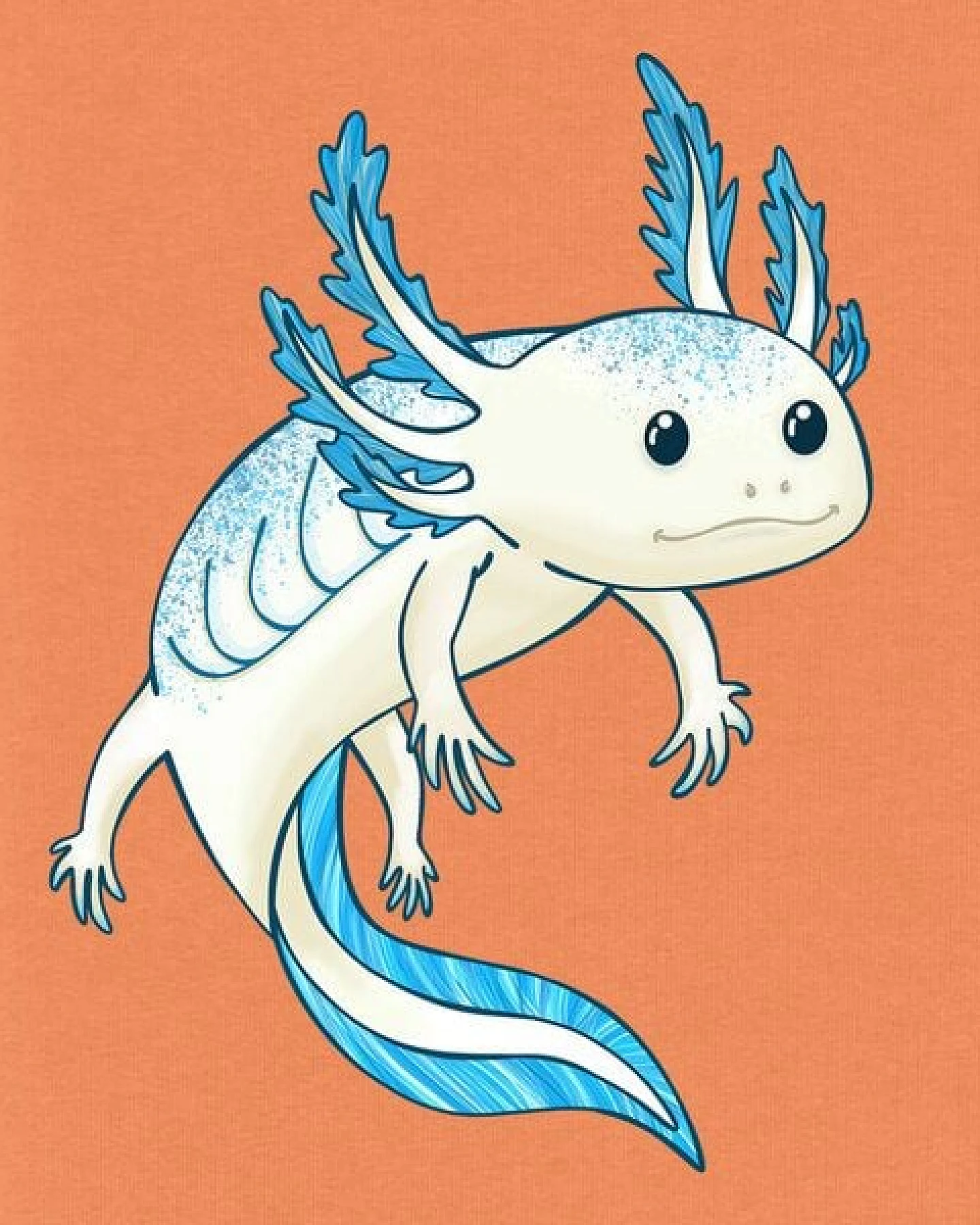 Spangeltangel Kinder-Sweatshirt "Axolotl" – Ansicht 2