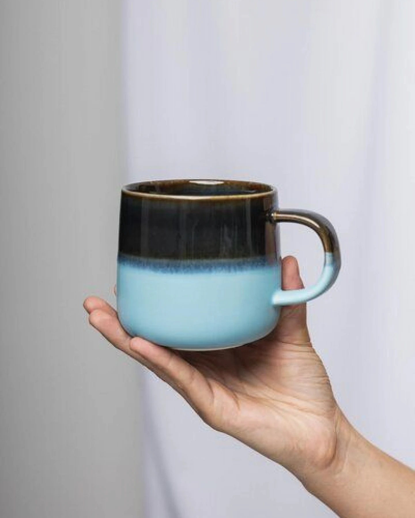 TRANQUILLO Tasse Industrial matt und glänzend aus Steingut, 390 ml (POR661, POR662, POR663) – Ansicht 3