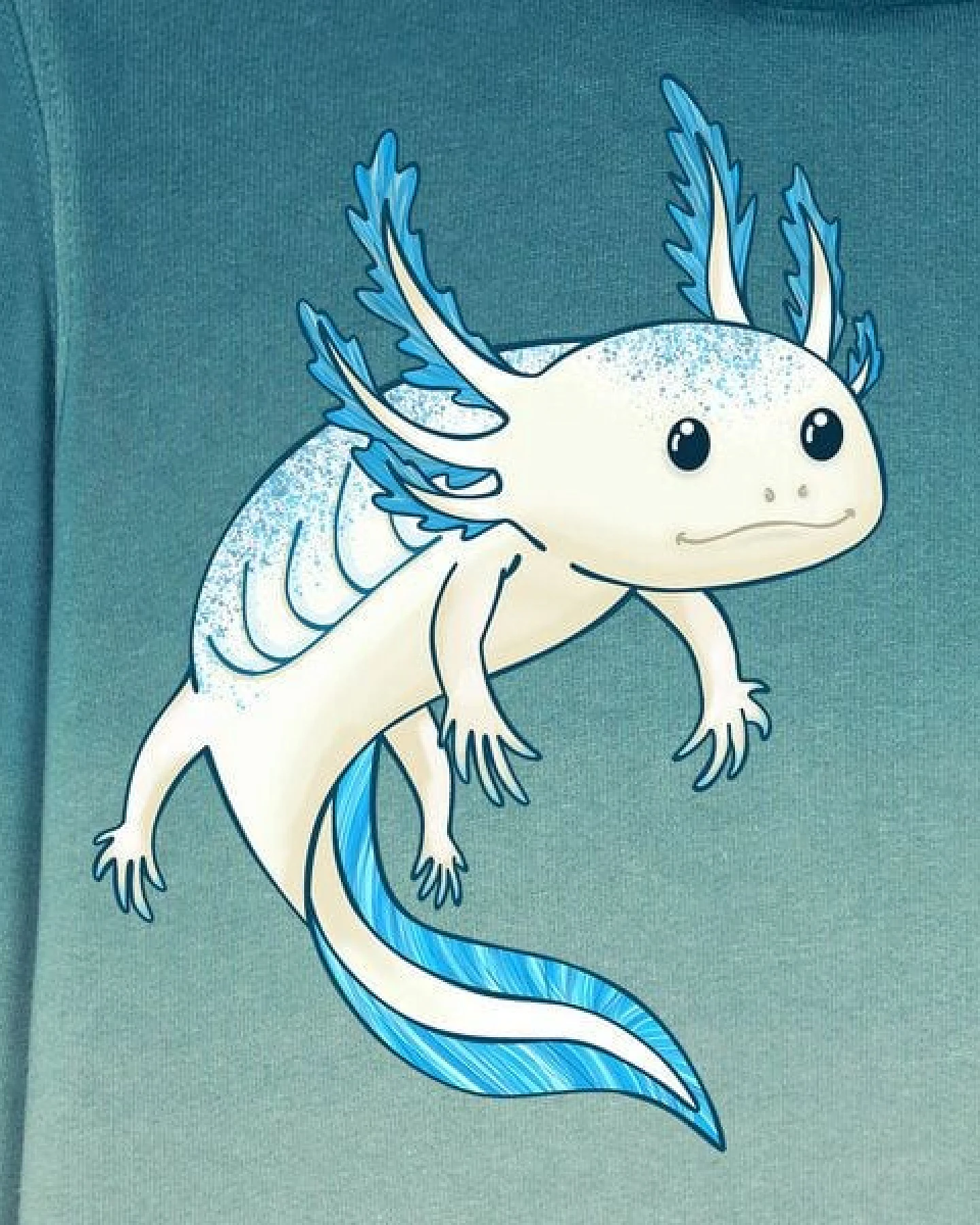 Spangeltangel Kinder-Hoodie "Axolotl" – Ansicht 2