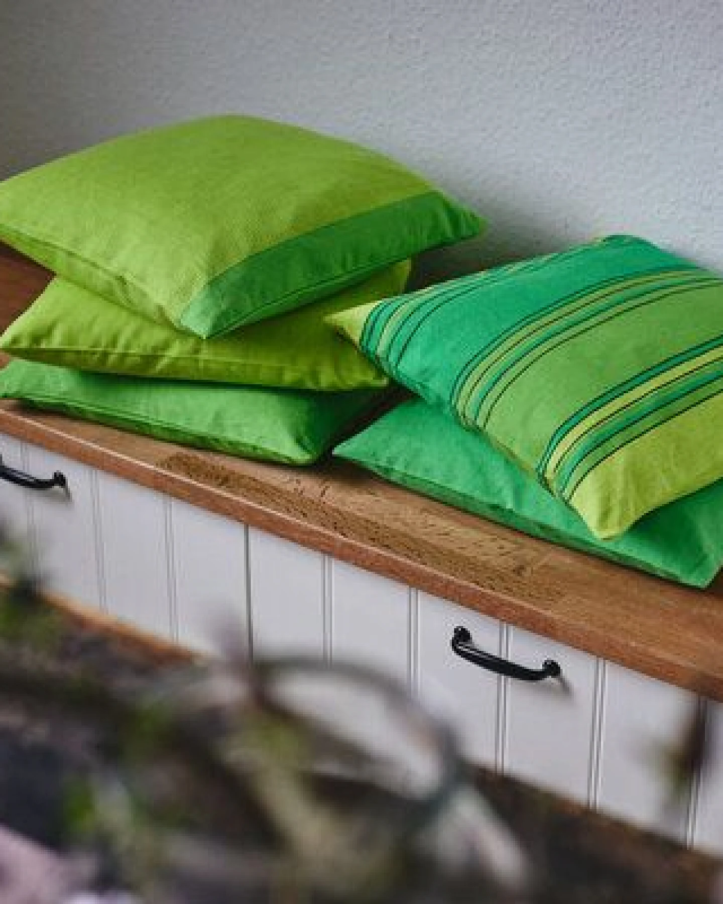 HängemattenGlück Kissenbezug aus reiner Bio Baumwolle 40x40cm Grüntöne – Ansicht 2