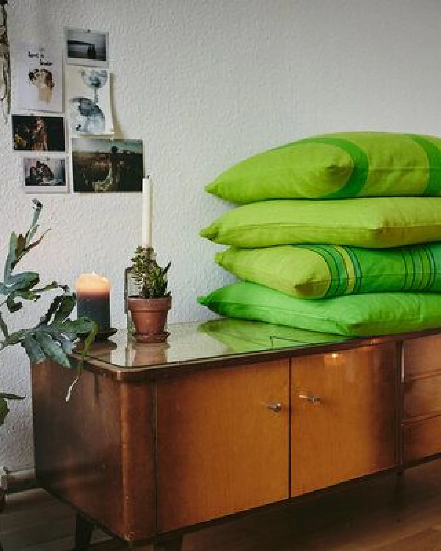 HängemattenGlück Kissenbezug aus reiner Bio Baumwolle 60x60cm Grüntöne – Ansicht 3