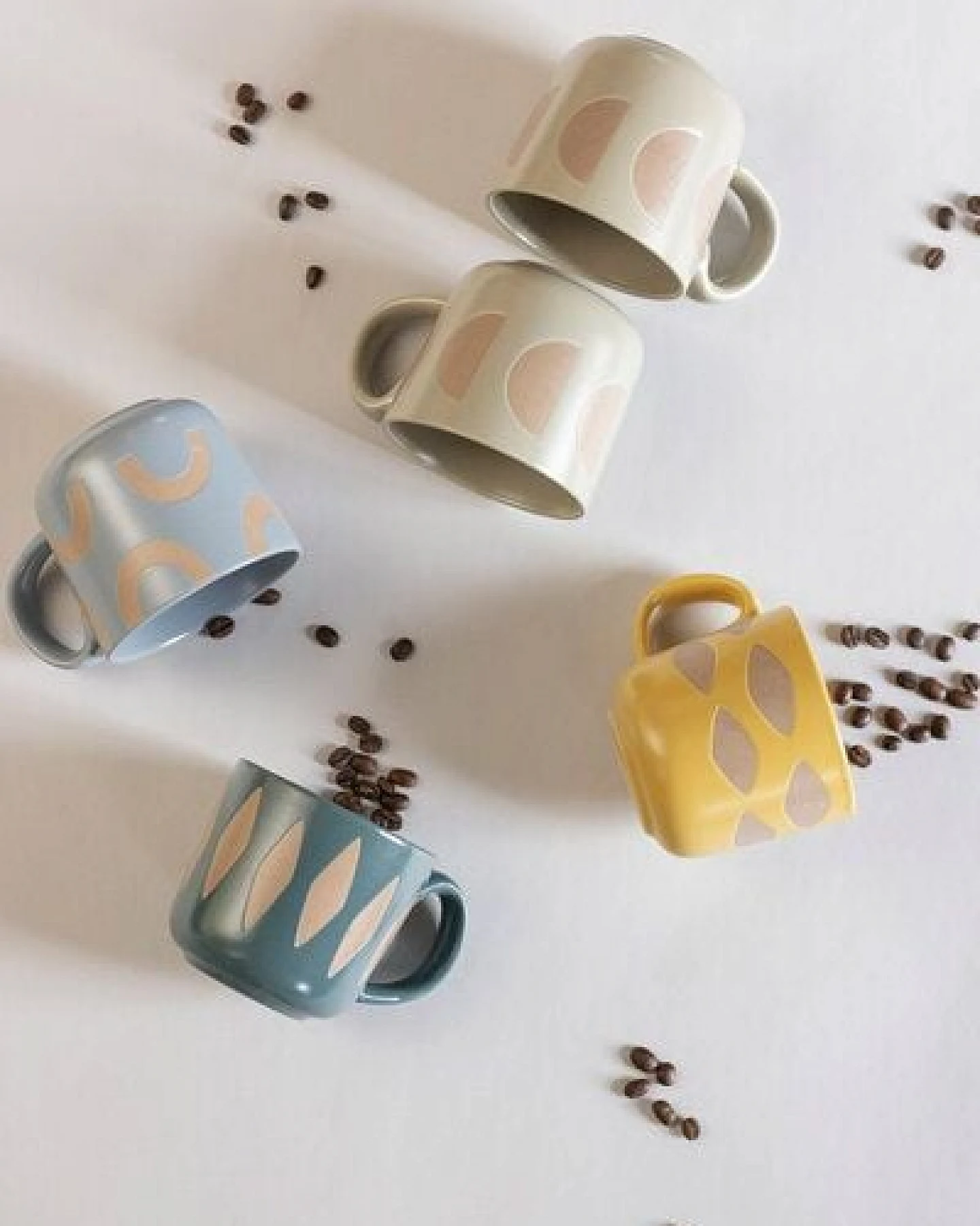 TRANQUILLO Tasse Art Deco aus Steinzeug 4 Varianten 400 ml – Ansicht 2