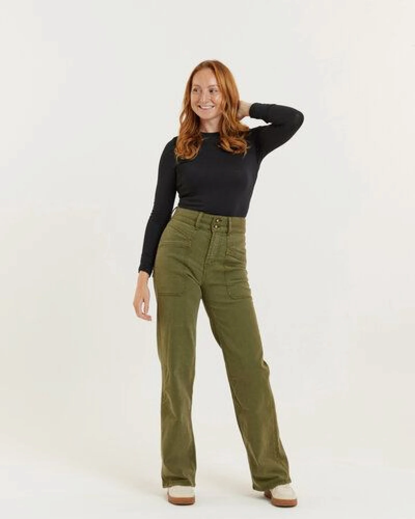 Flax and Loom Tencel-Baumwoll Jeans Straight Fit Modell: Dinah – Ansicht 2