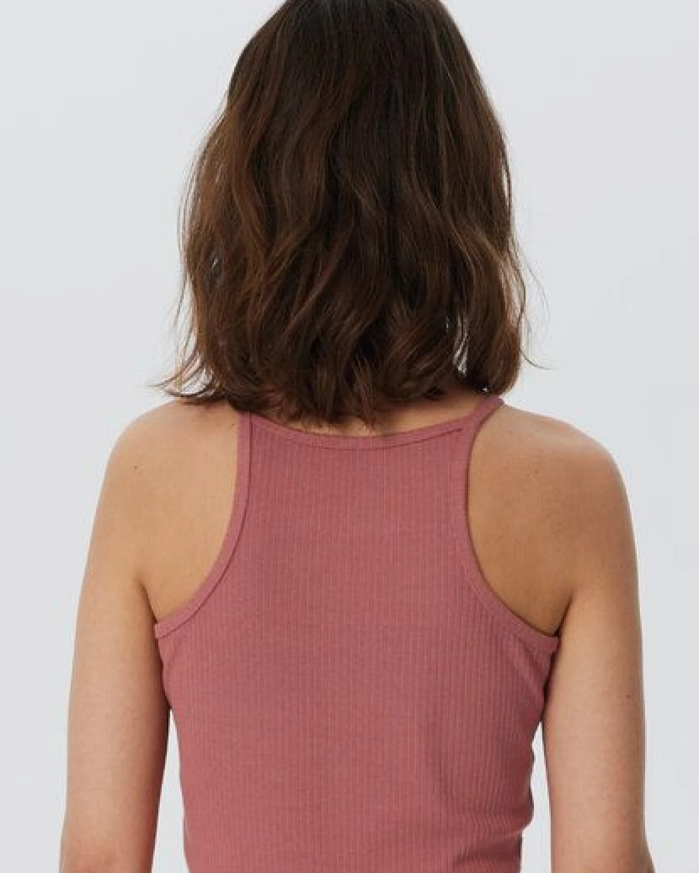Leela Cotton Nachhaltiges Damen Ripp Crop Top – 100% Bio-Baumwolle, Spaghettitop locker, umweltfreundlich, Crop Sports T-Shirt, Tanktop – Ansicht 2