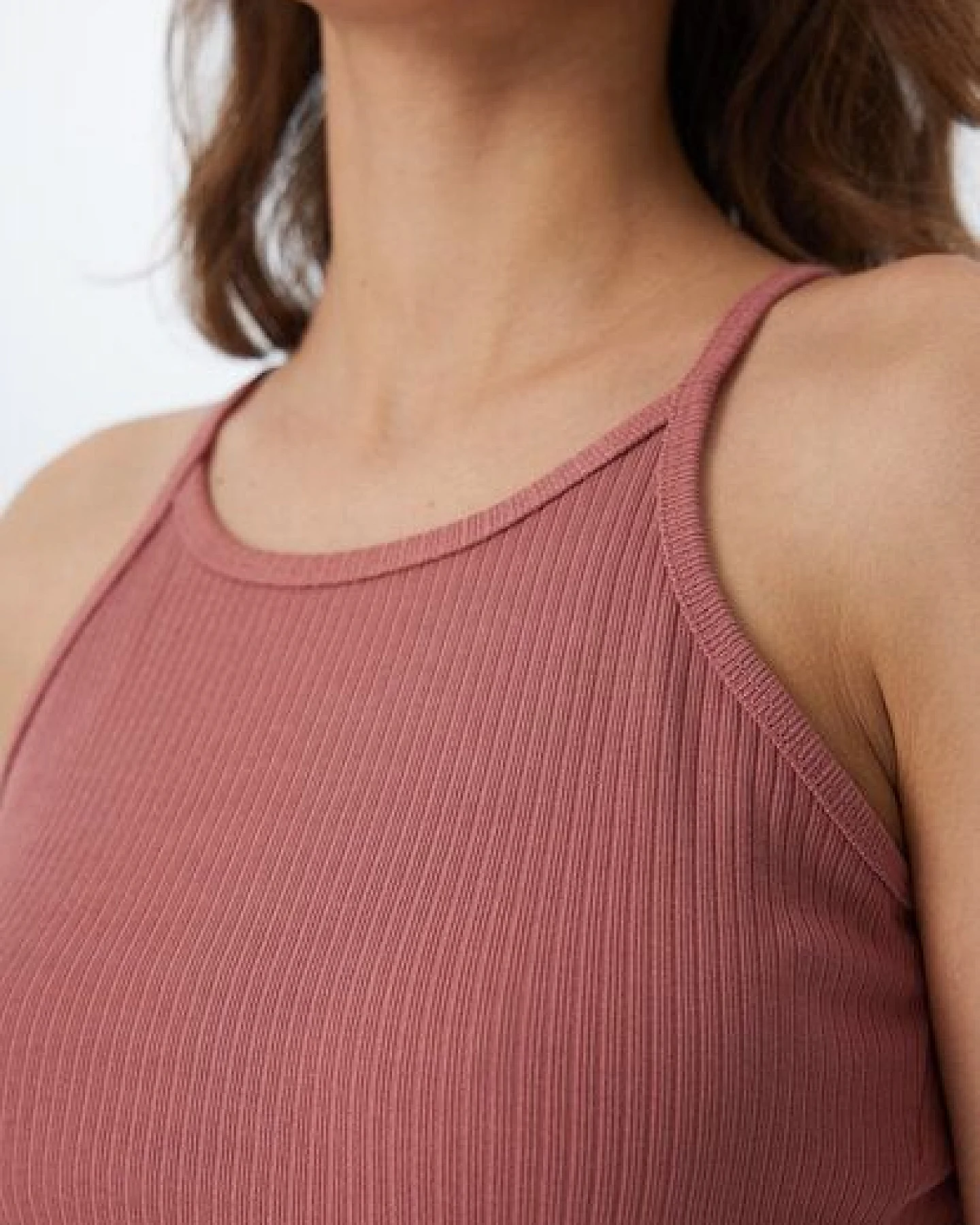 Leela Cotton Nachhaltiges Damen Ripp Crop Top – 100% Bio-Baumwolle, Spaghettitop locker, umweltfreundlich, Crop Sports T-Shirt, Tanktop – Ansicht 4