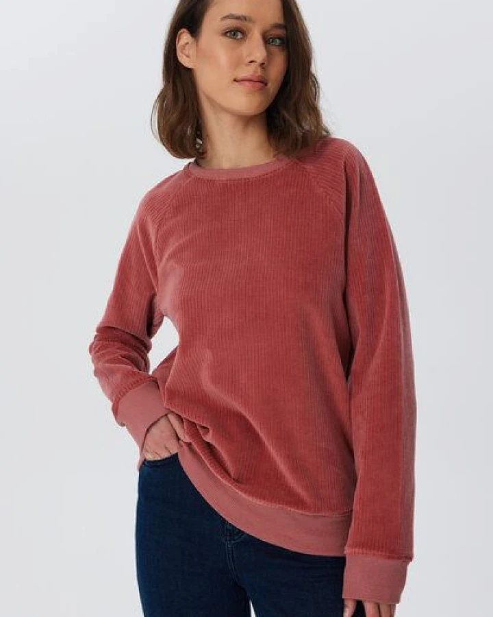 Leela Cotton Damen Cord-Sweatshirt aus 100% kba-Baumwolle - Feiner Nicky Cordstoff 1278