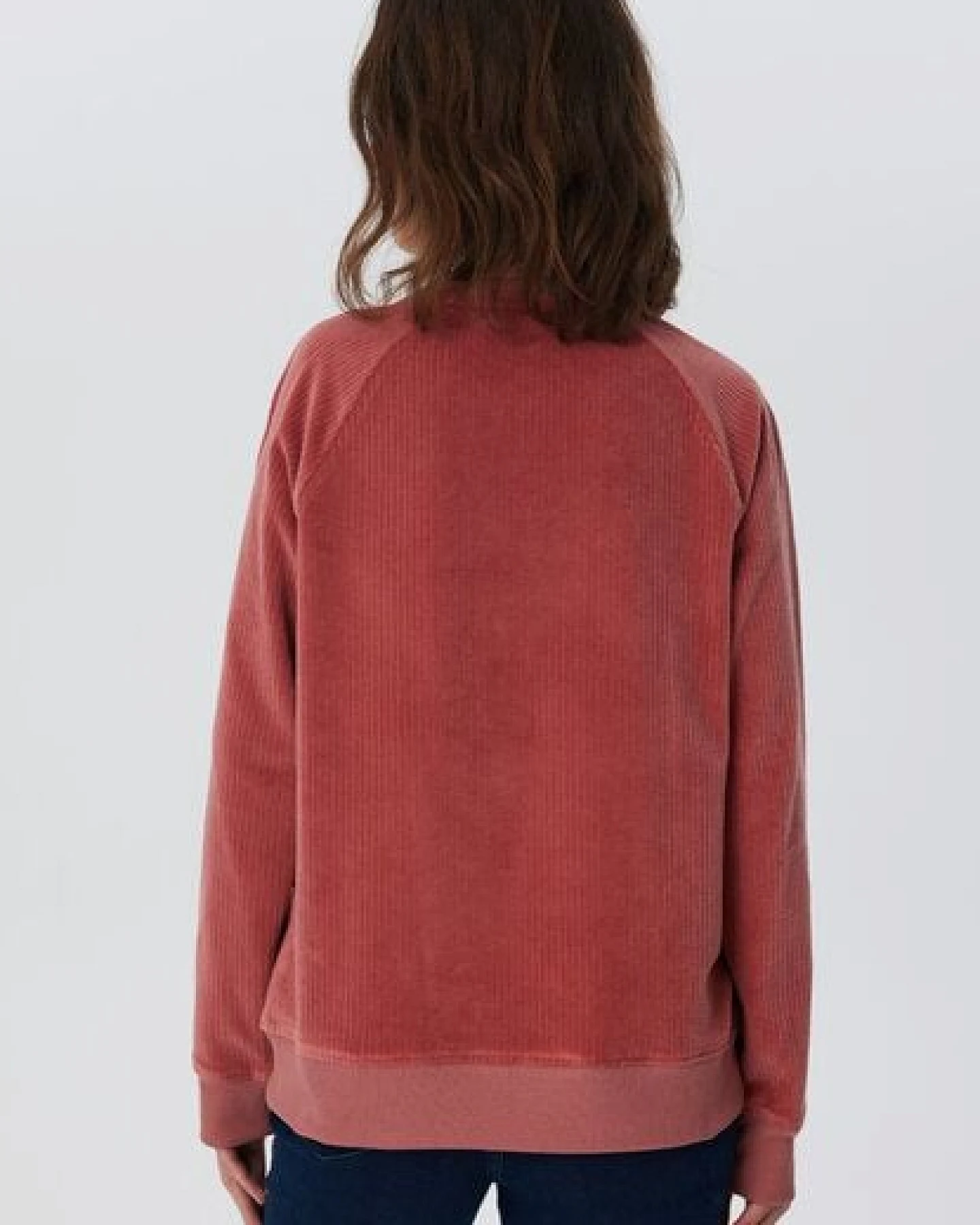 Leela Cotton Damen Cord-Sweatshirt aus 100% kba-Baumwolle - Feiner Nicky Cordstoff 1278 – Ansicht 3