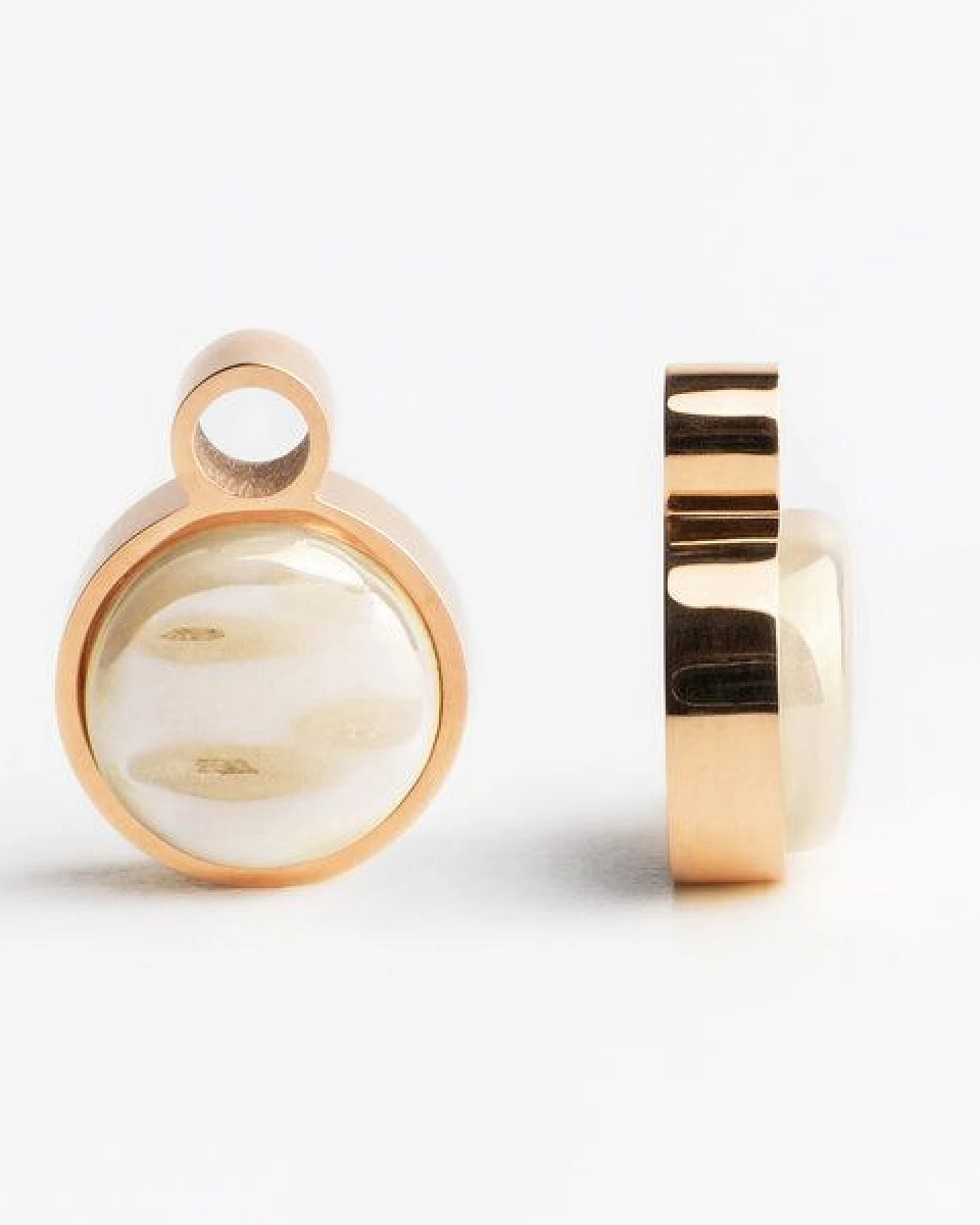 ALEXASCHA Roségold Clip Creolen mit Anhänger – Ansicht 4