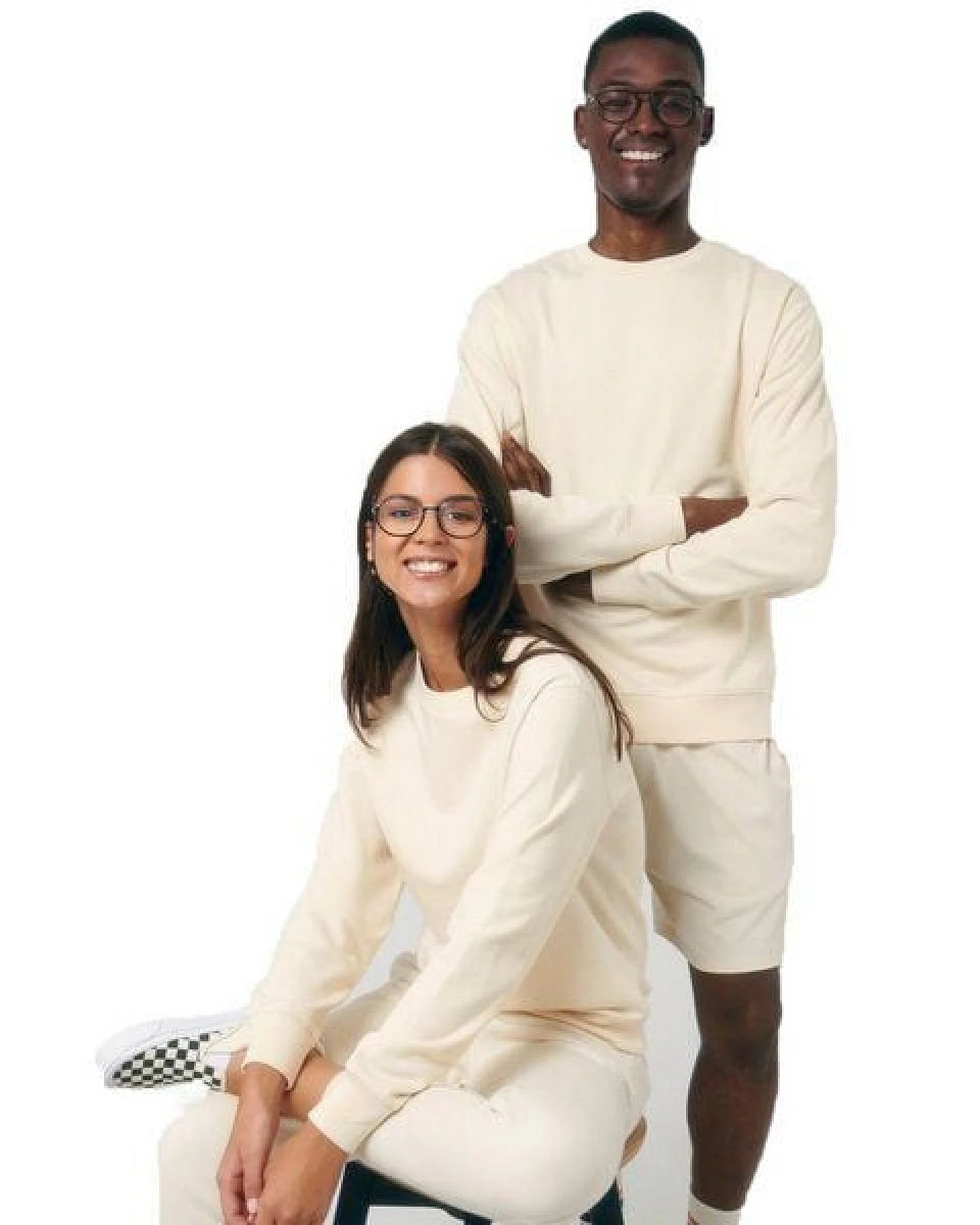 YTWOO Essential Comfort: Unisex Terry Sweatshirt mit Rundhalsausschnitt – Ansicht 2