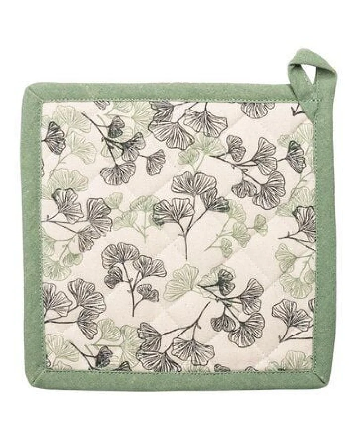 TRANQUILLO Topfhalter LEAVES aus Biobaumwolle 20 x 20 cm (TEX141)