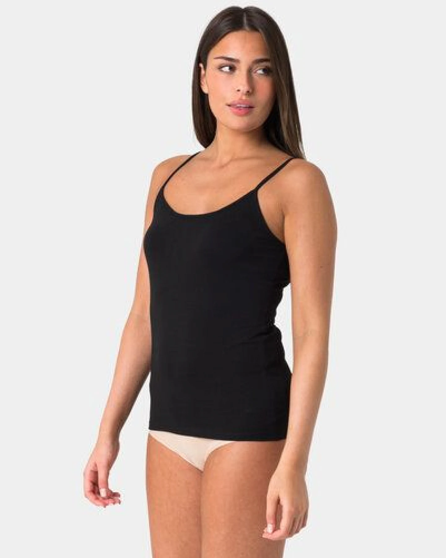 Elsie Unterhemden Damen 3er Set Spaghetti Top - Tank Top mit Stretch – Ansicht 3