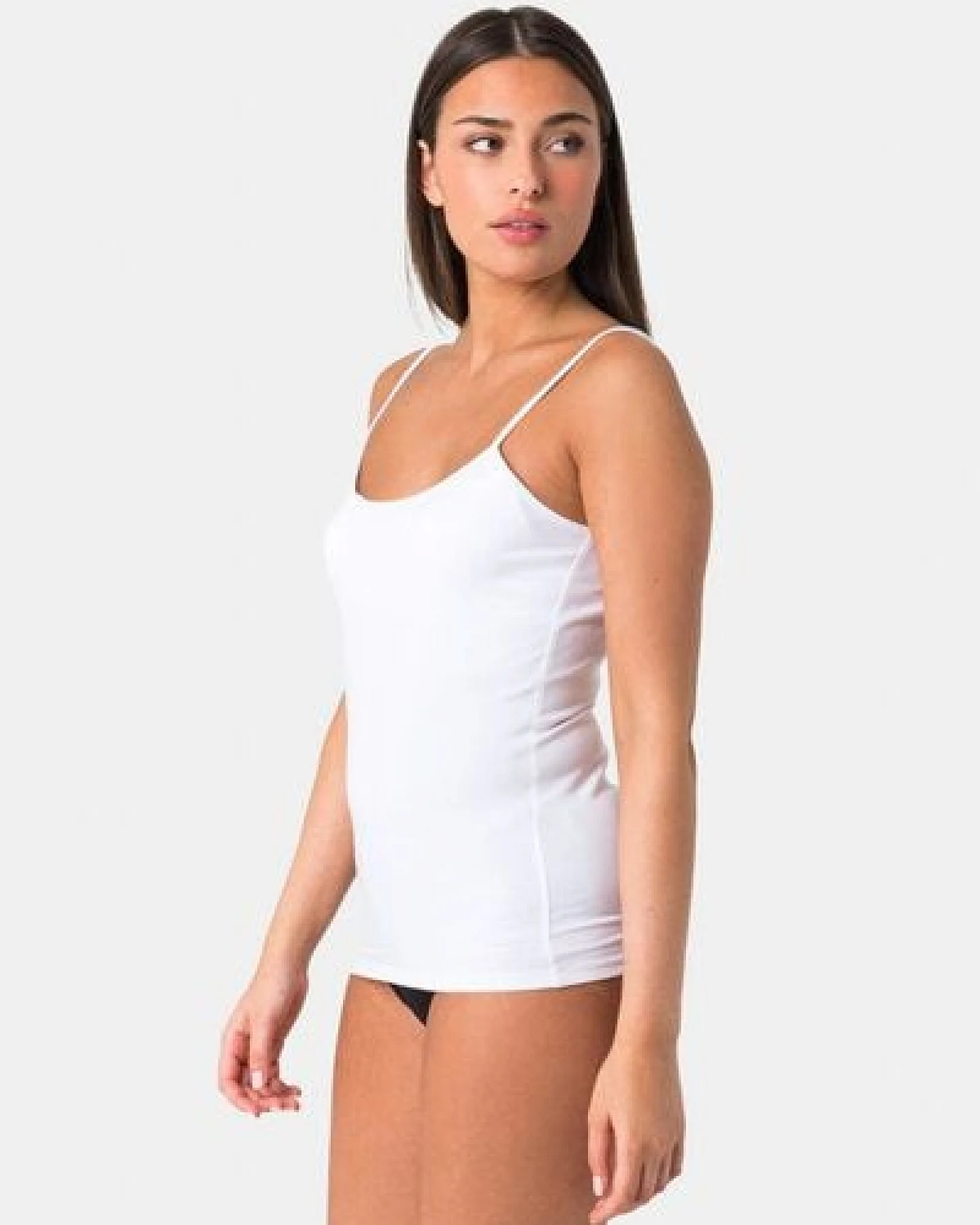 Elsie Unterhemden Damen 3er Set Spaghetti Top - Tank Top mit Stretch – Ansicht 4