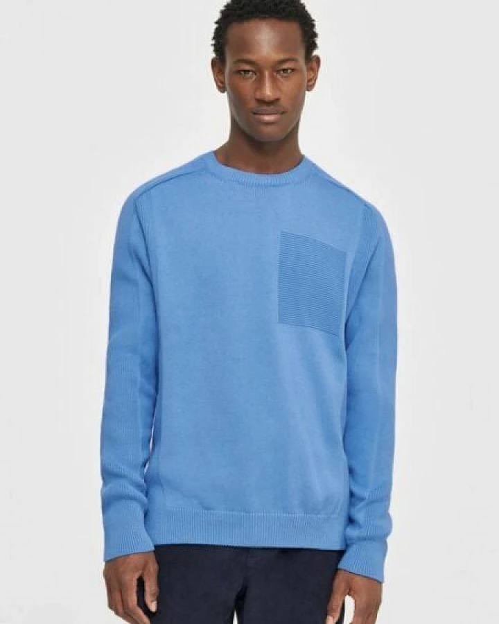 KnowledgeCotton Apparel O-Neck Pullover Cotton Knit Herren