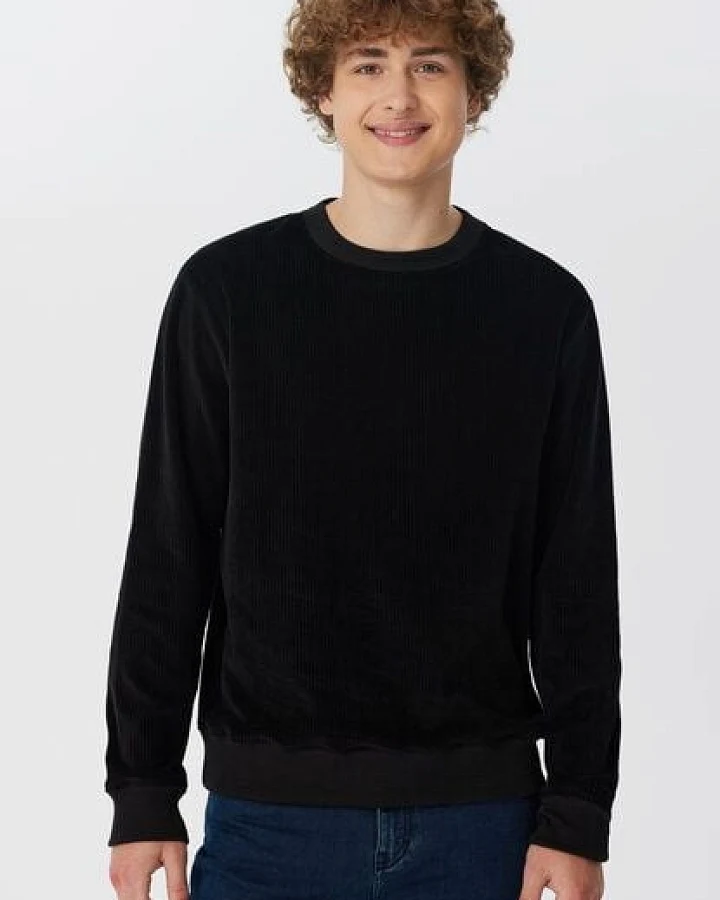 Leela Cotton Herren Cord-Sweatshirt aus 100% kba-Baumwolle - Feiner Nicky Cordstoff 2232