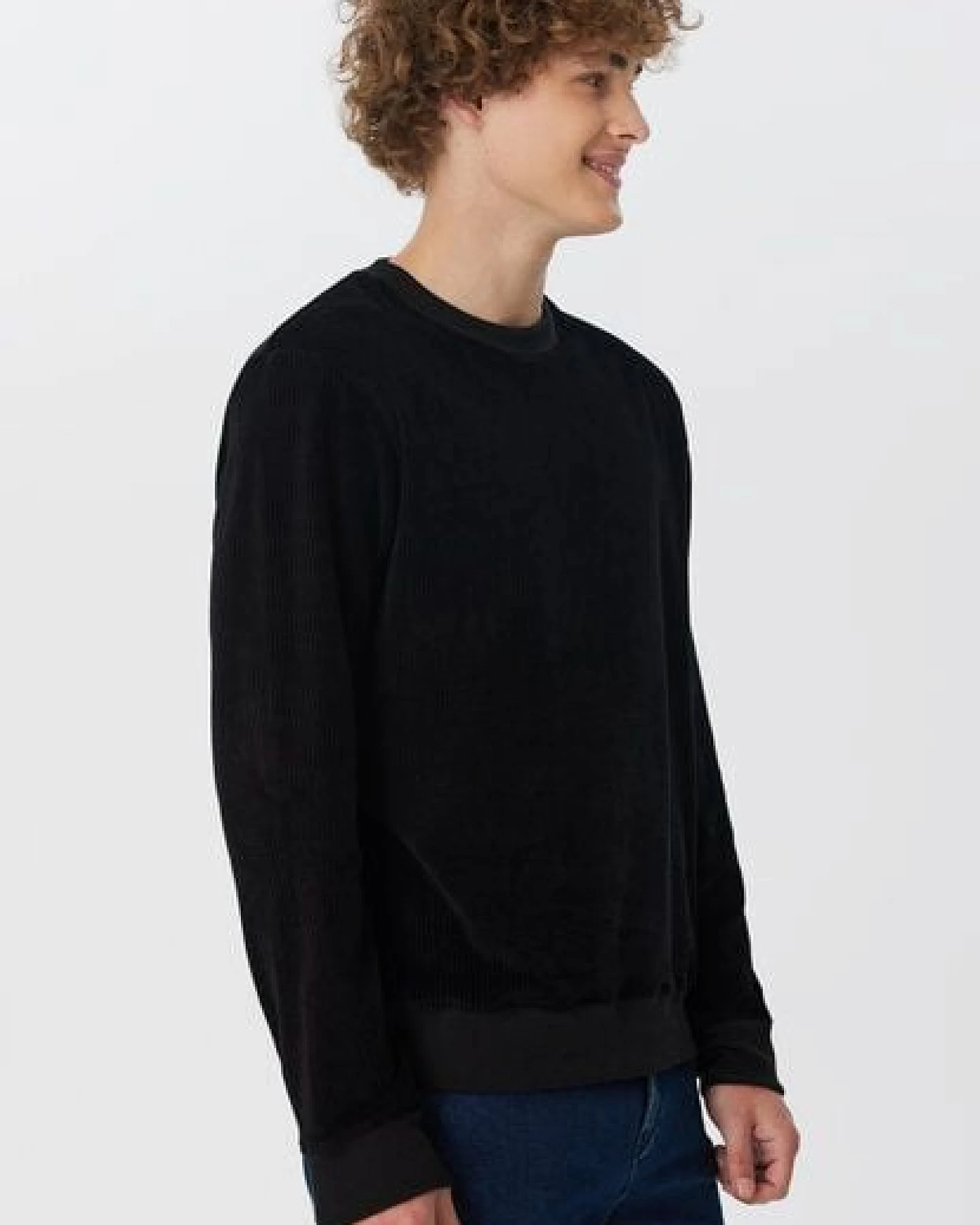 Leela Cotton Herren Cord-Sweatshirt aus 100% kba-Baumwolle - Feiner Nicky Cordstoff 2232 – Ansicht 4