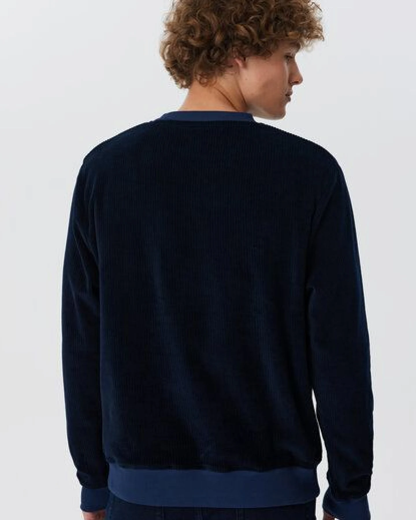 Leela Cotton Herren Cord-Sweatshirt aus 100% kba-Baumwolle - Feiner Nicky Cordstoff 2232 – Ansicht 3