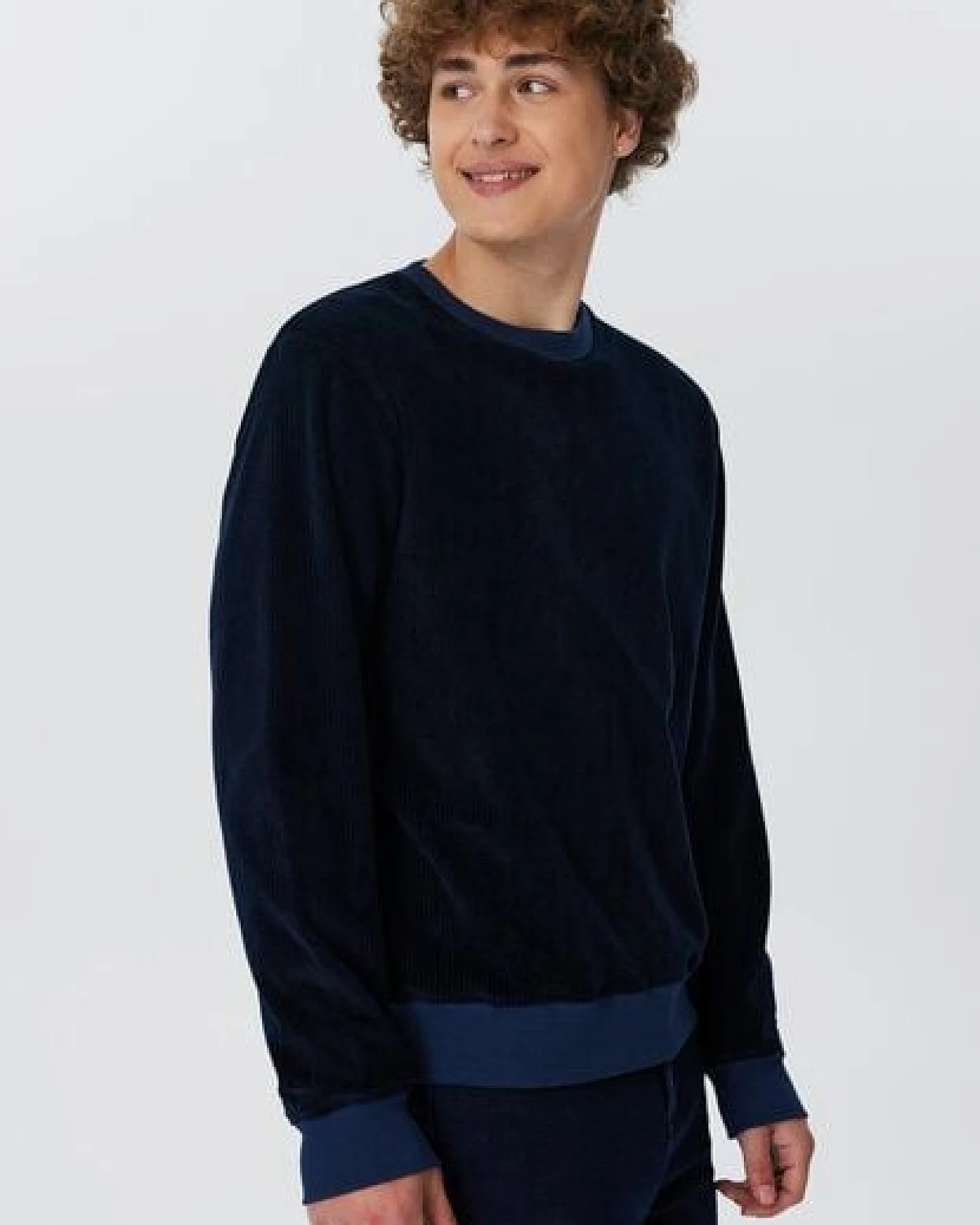Leela Cotton Herren Cord-Sweatshirt aus 100% kba-Baumwolle - Feiner Nicky Cordstoff 2232 – Ansicht 4