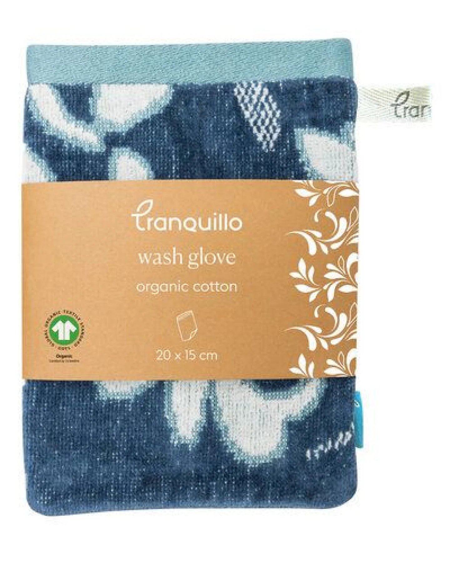 TRANQUILLO Waschhandschuh aus Biobaumwolle, verschiedene Muster, GOTS-zertifiziert (TEX120, TEX124, TEX128) – Ansicht 2
