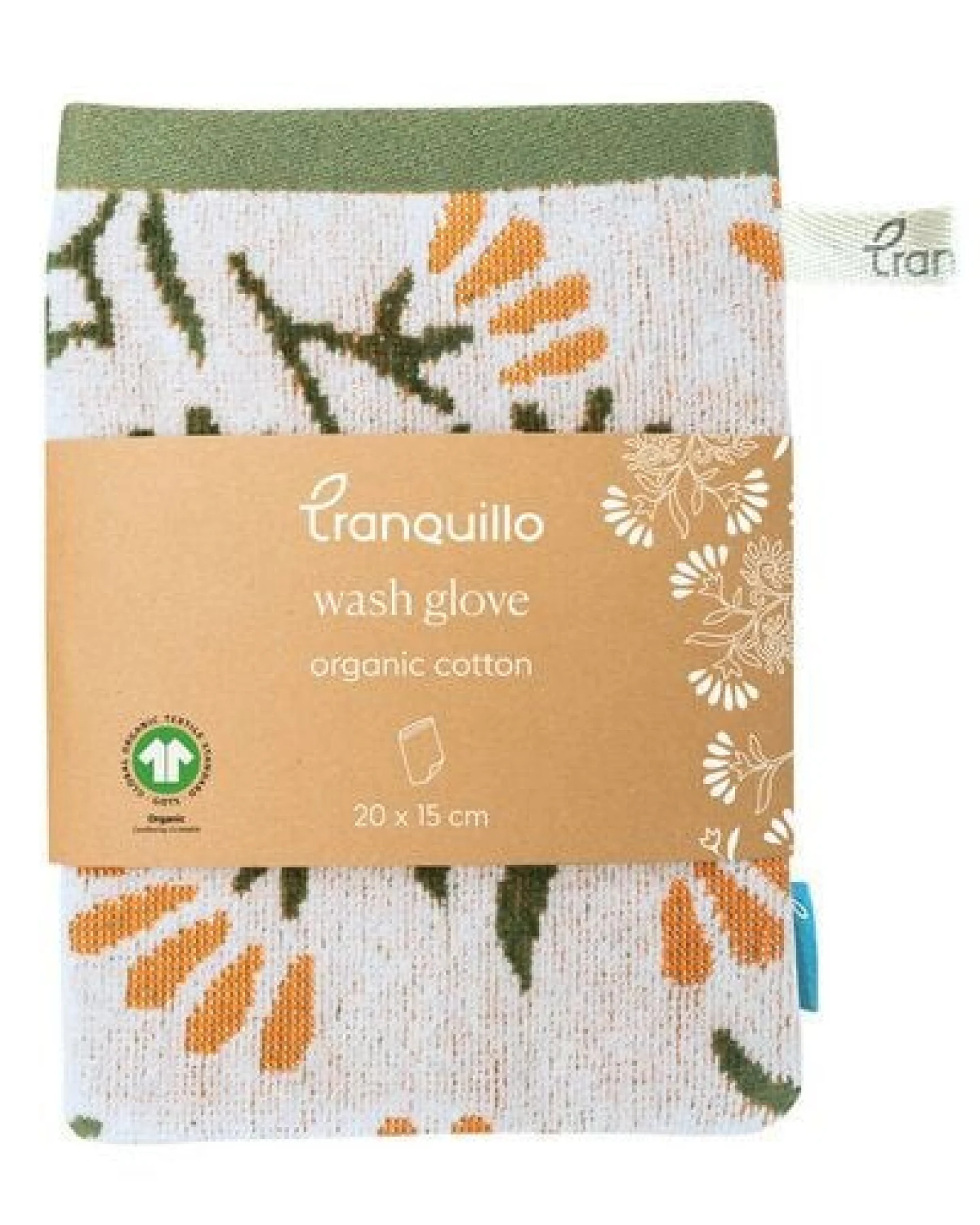 TRANQUILLO Waschhandschuh aus Biobaumwolle, verschiedene Muster, GOTS-zertifiziert (TEX120, TEX124, TEX128) – Ansicht 2